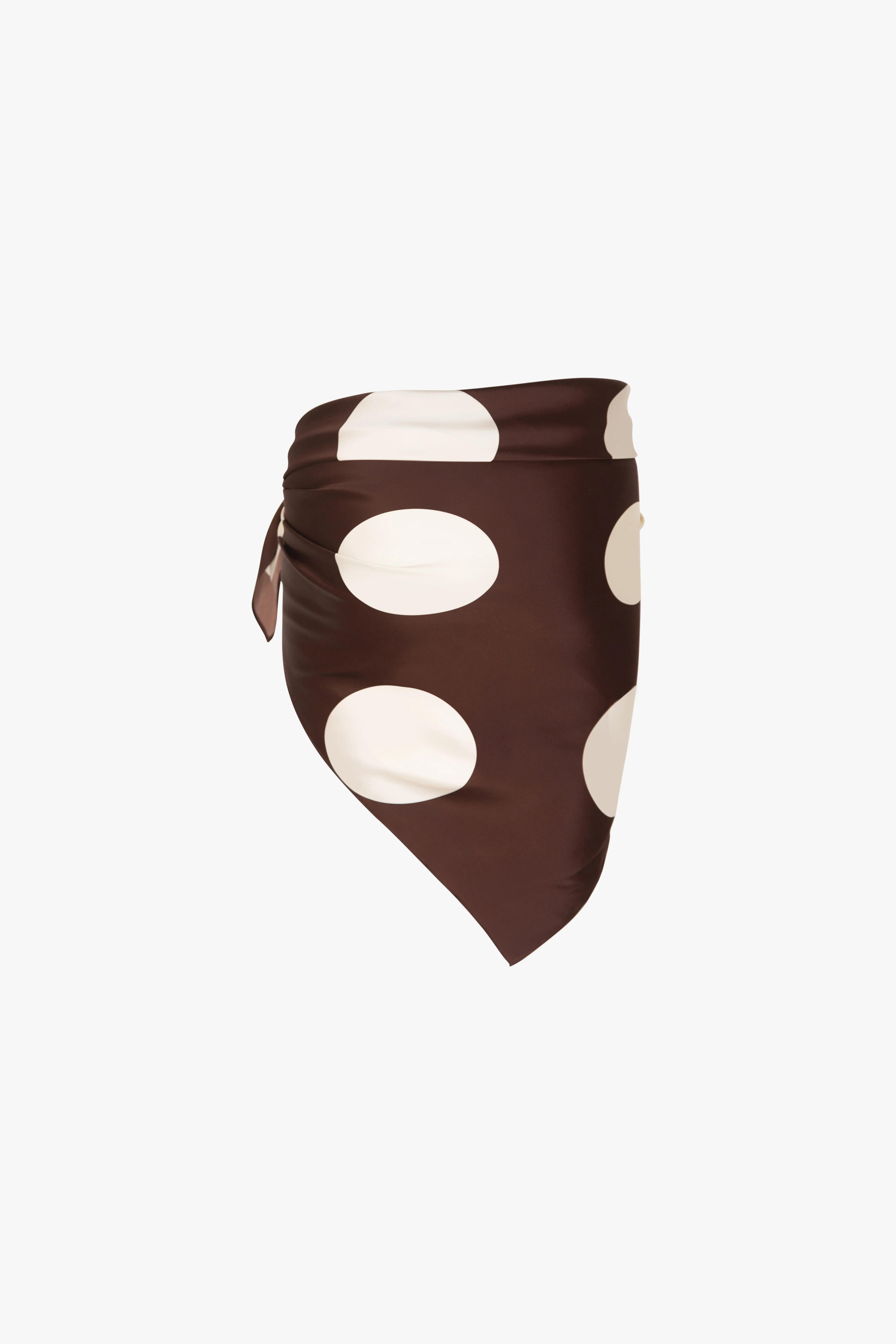Silk Scarf (Chocolate Brown Polka Dot) - Image 8