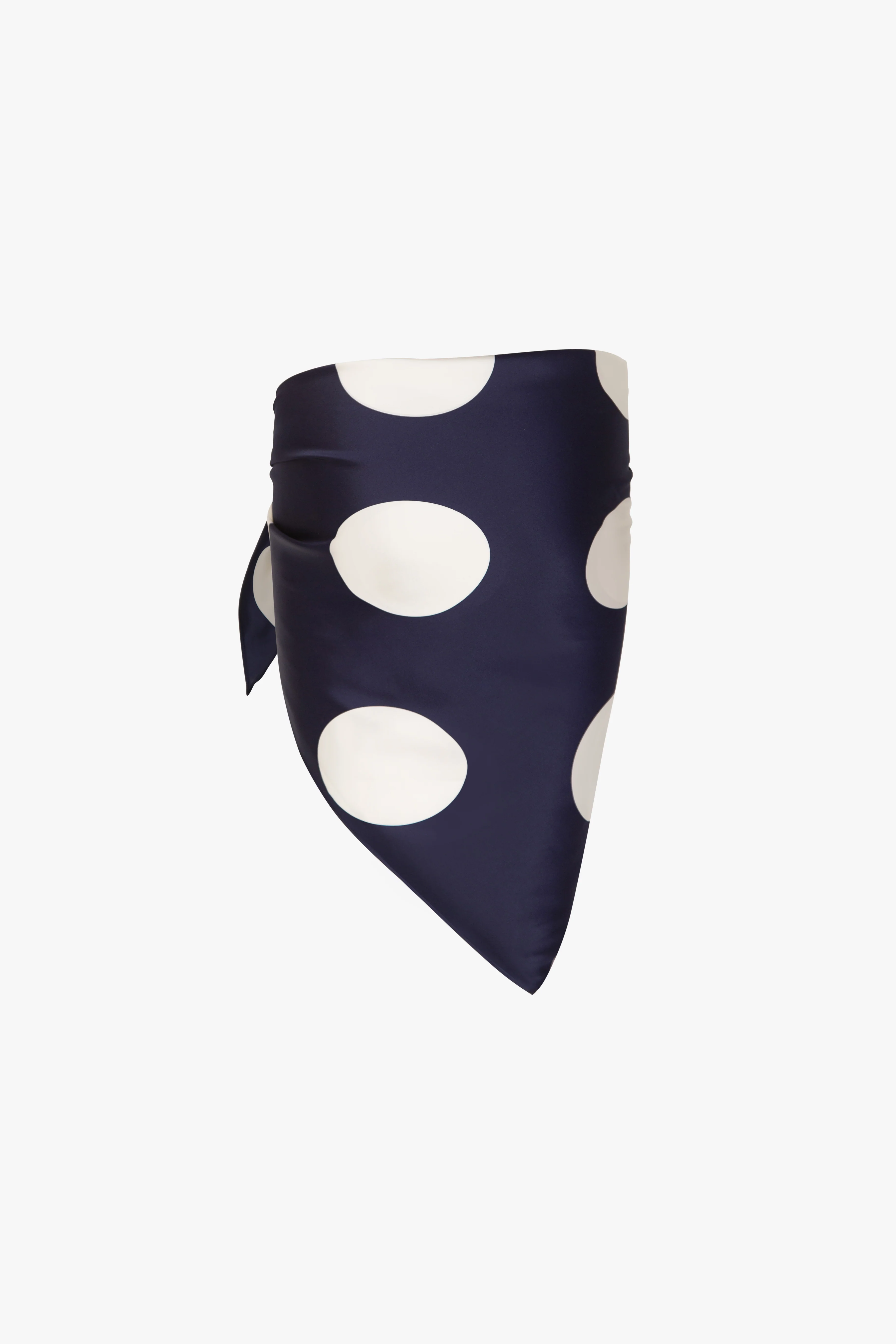 Silk Scarf (Navy Polka Dot) - Image 7