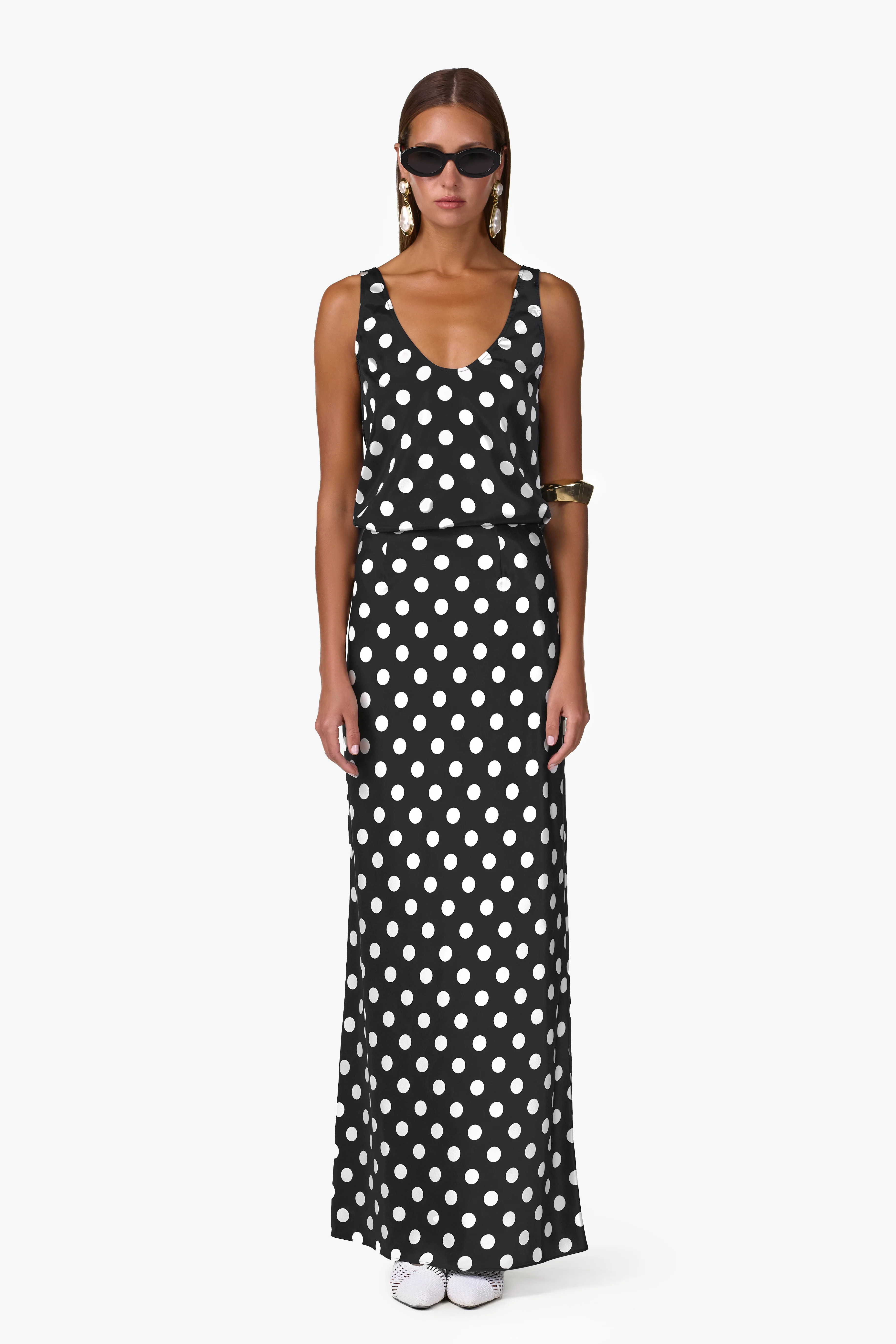 Silk Tank (Black Polka Dot) - Image 6