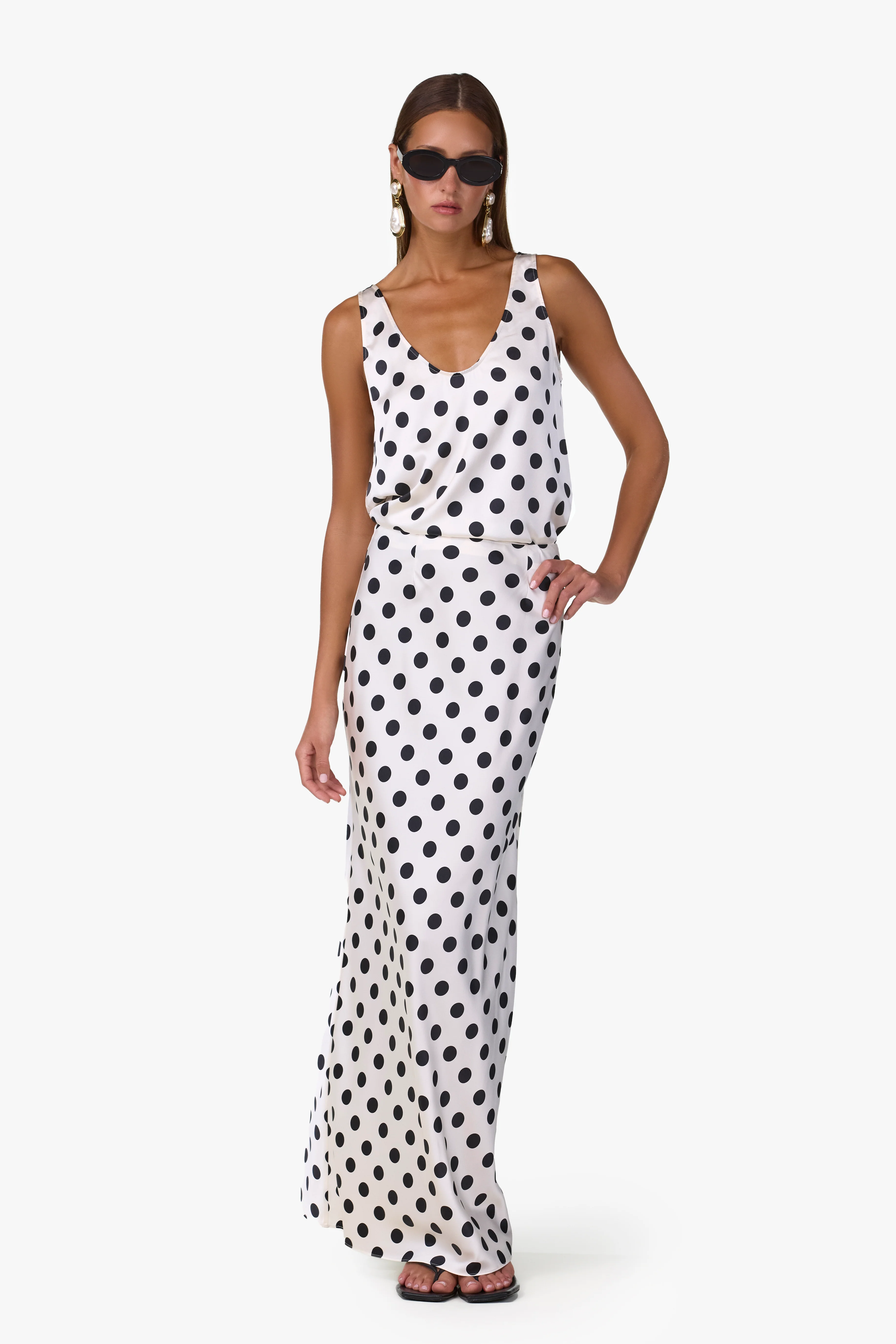 Silk Tank (Cream Polka Dot) - Image 5