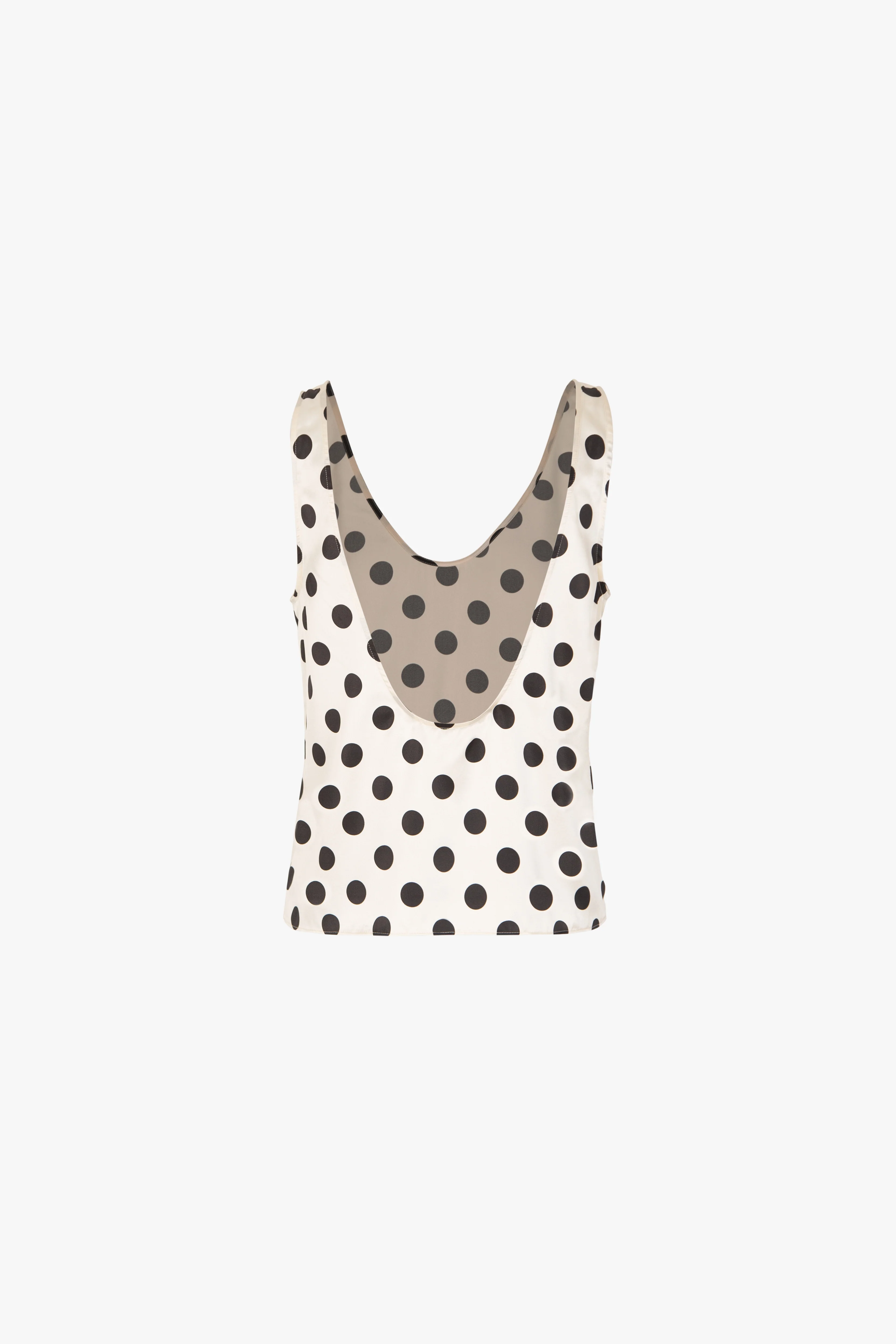 Silk Tank (Cream Polka Dot) - Image 9