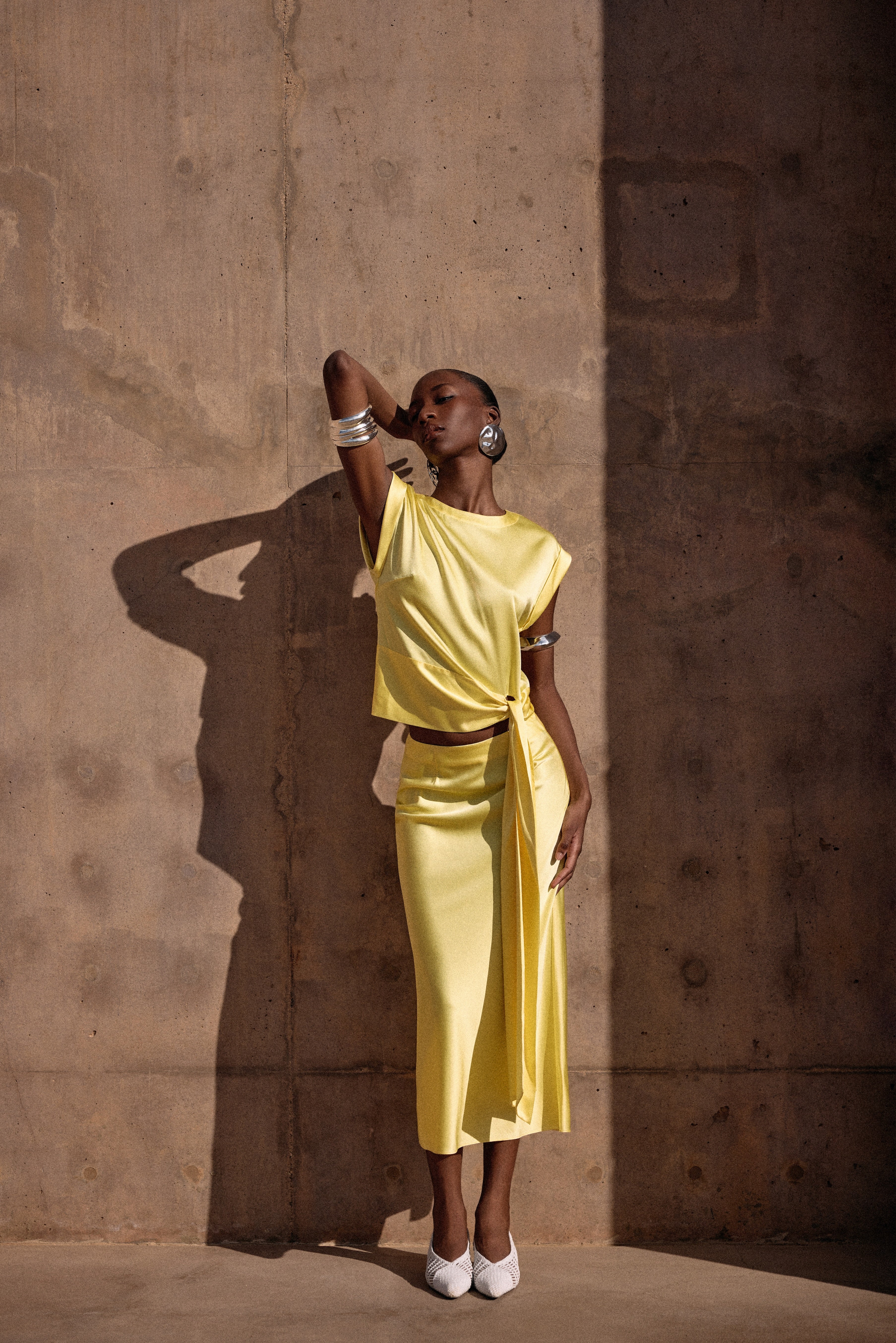Silk Tie Top (Butter Yellow) - Image 4