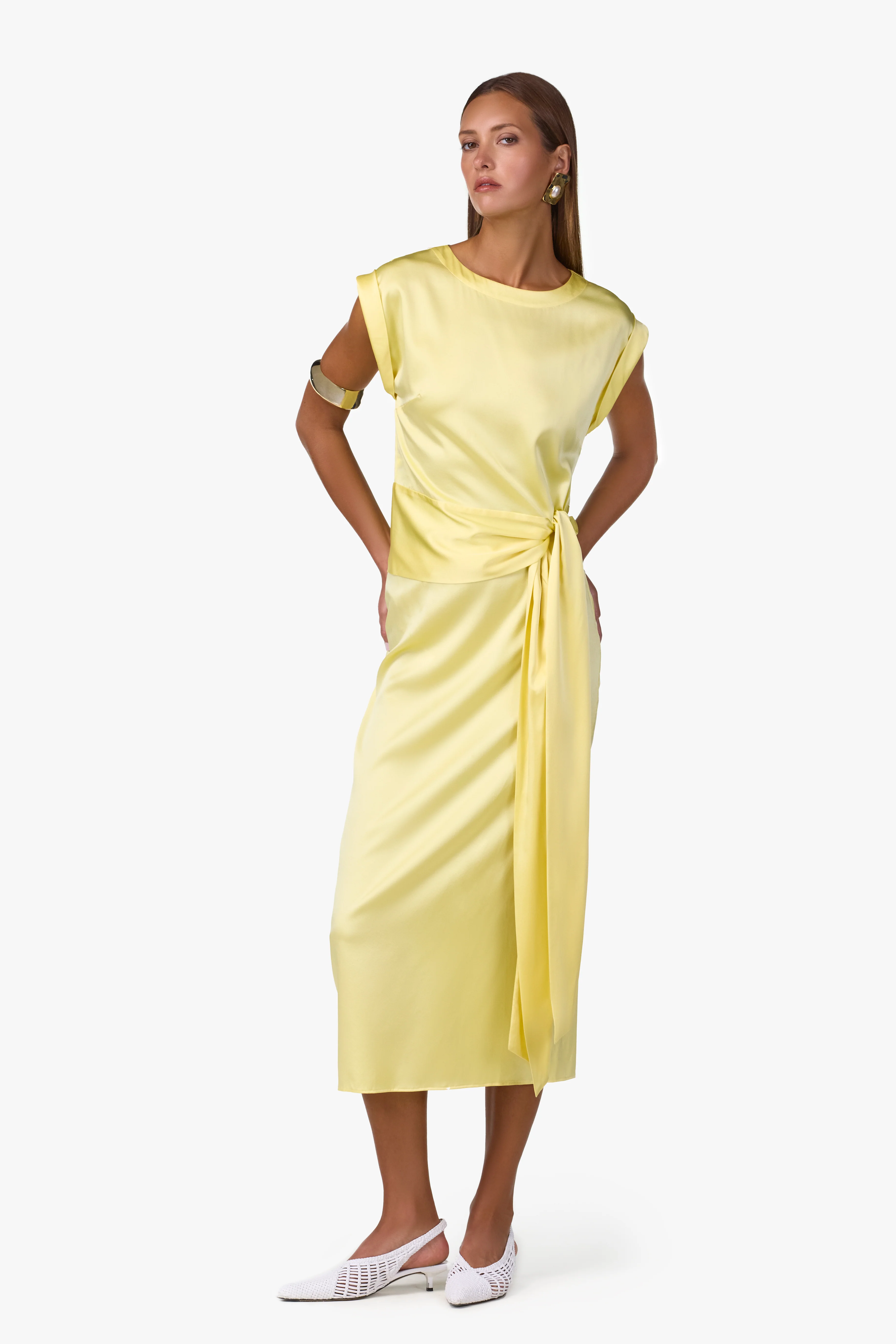 Silk Tie Top (Butter Yellow) - Image 5