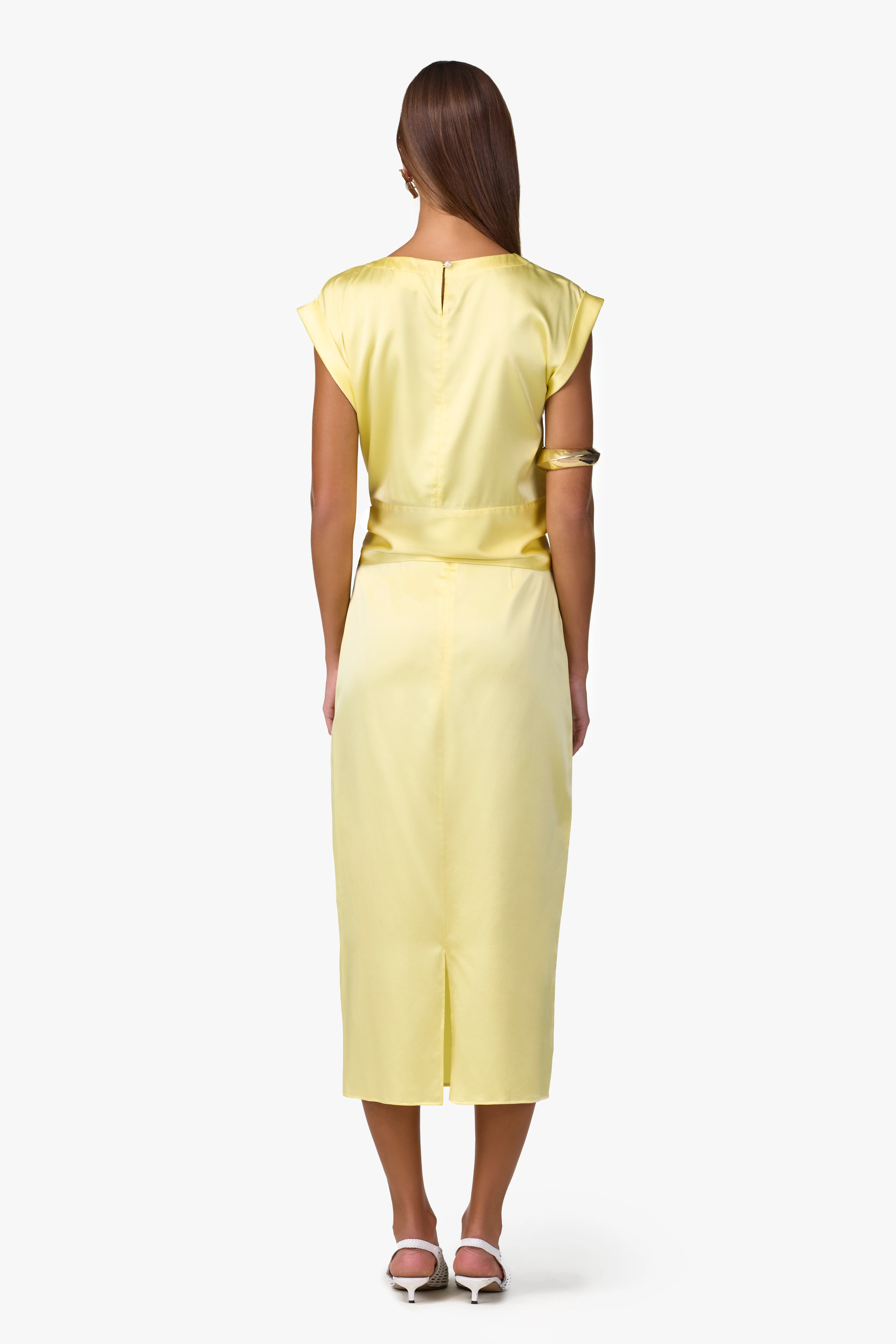 Silk Tie Top (Butter Yellow) - Image 6