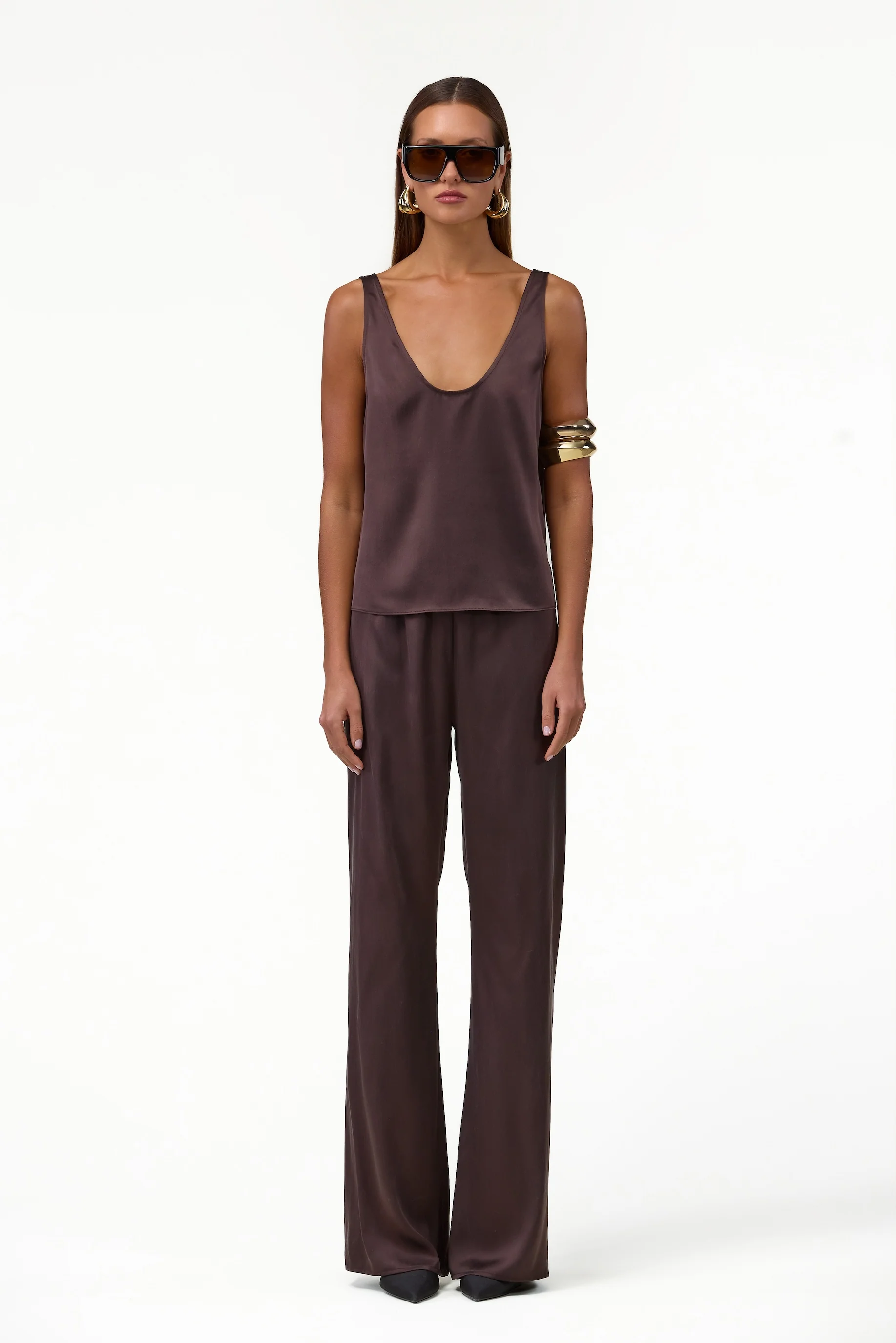Silk Tank (Chocolate Brown) - Image 5