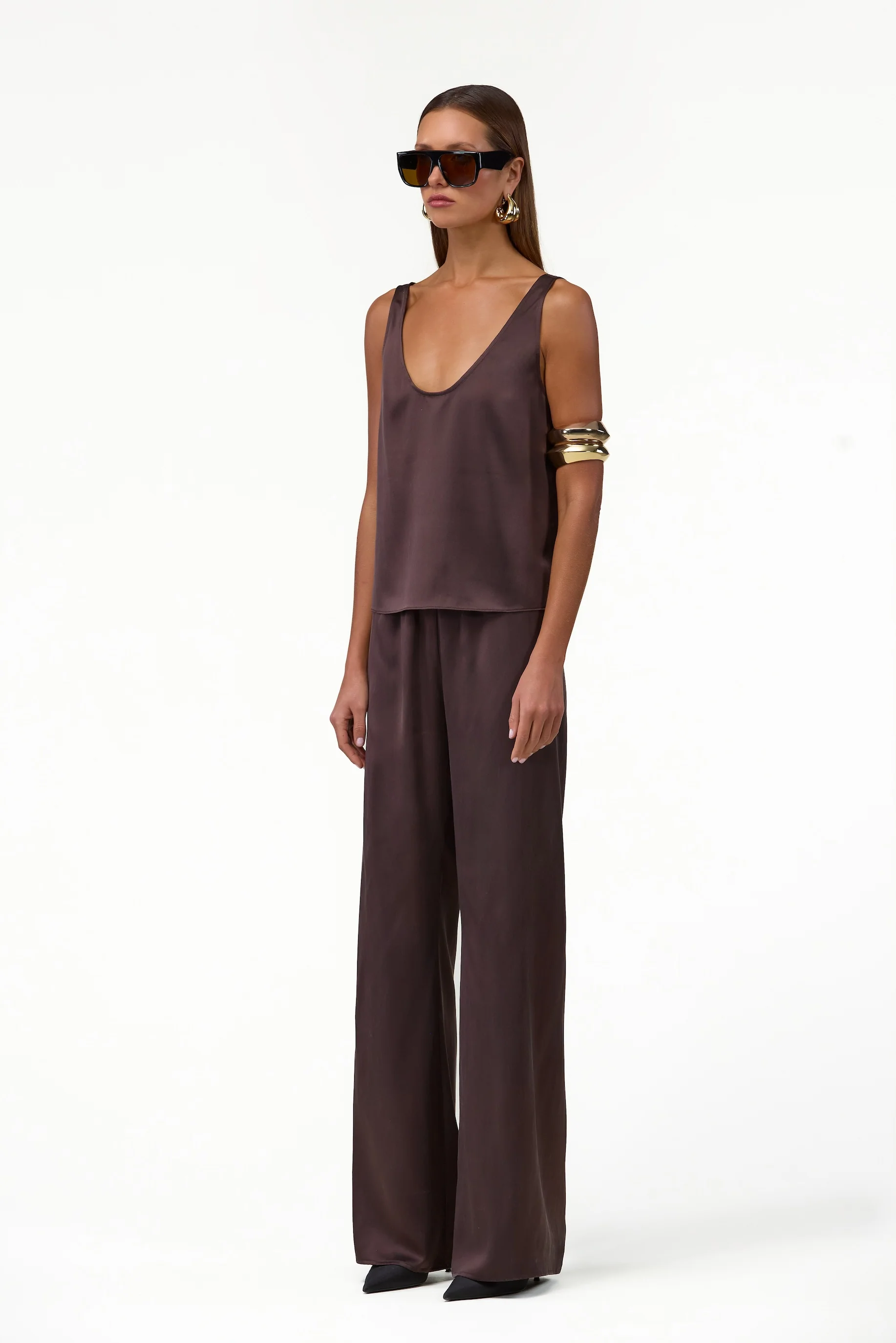 Silk Tank (Chocolate Brown) - Image 7