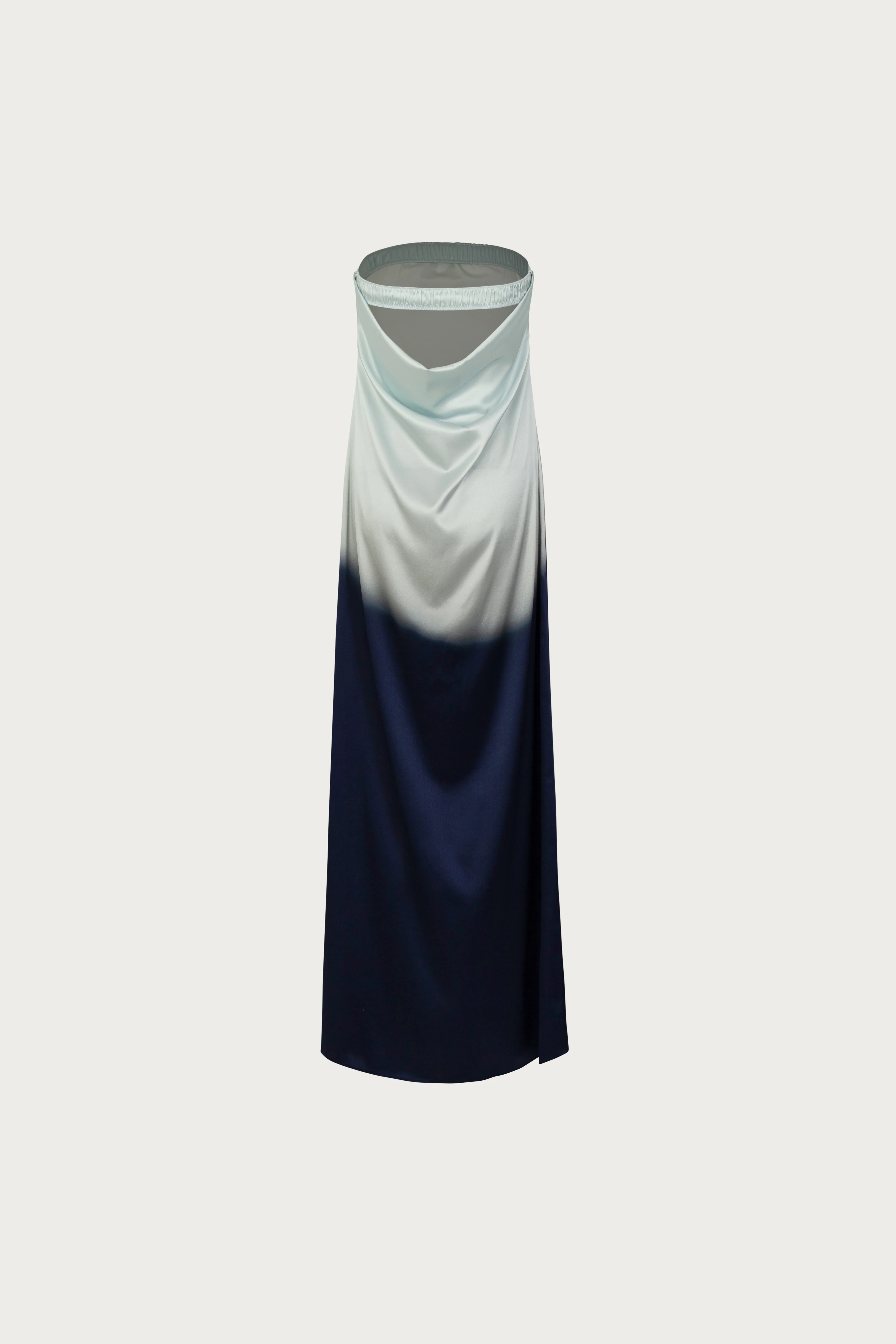 Strapless Draped Maxi (Blue Ombre) - Image 5