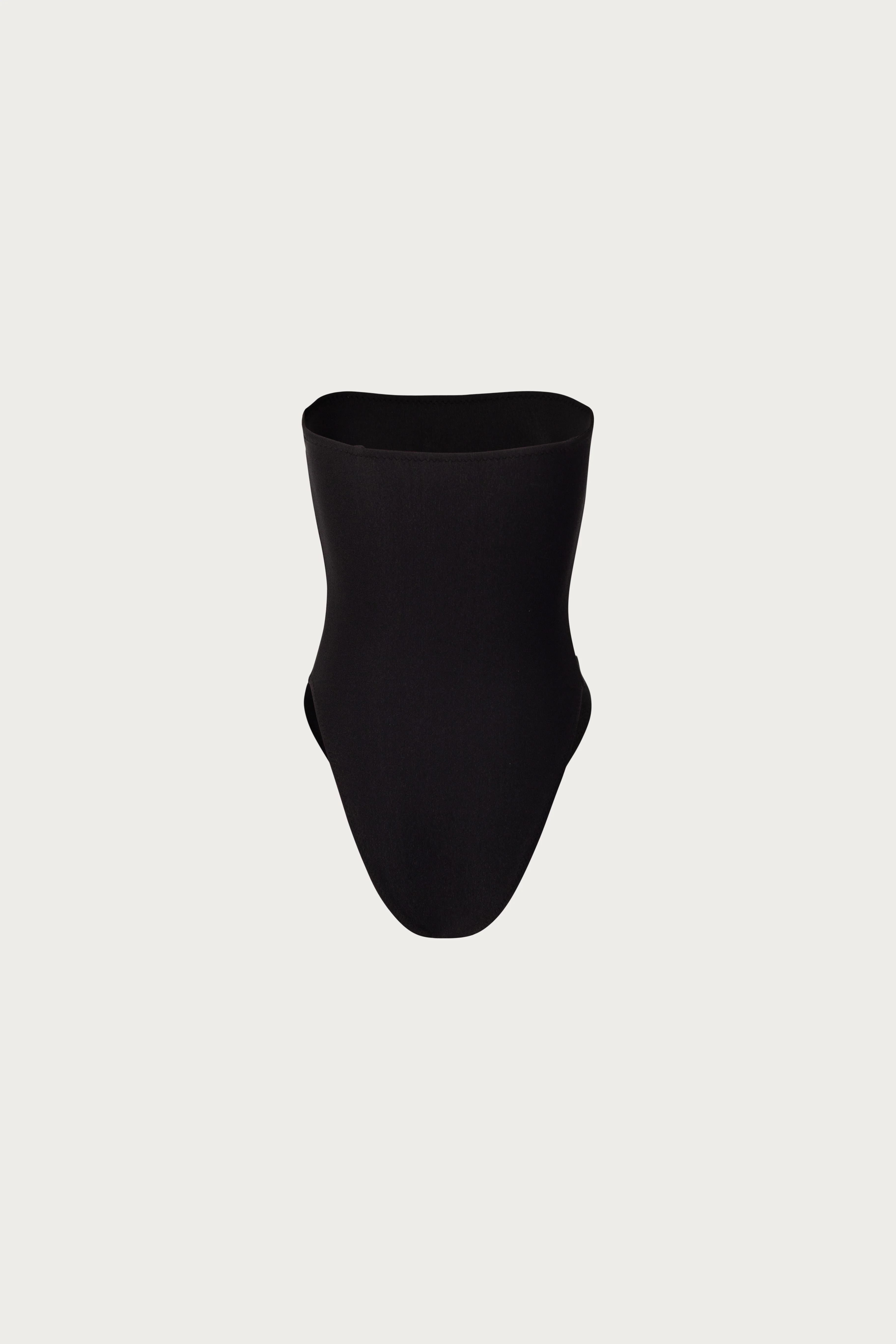 Strapless One Piece (Faux Suede Black) - Image 7