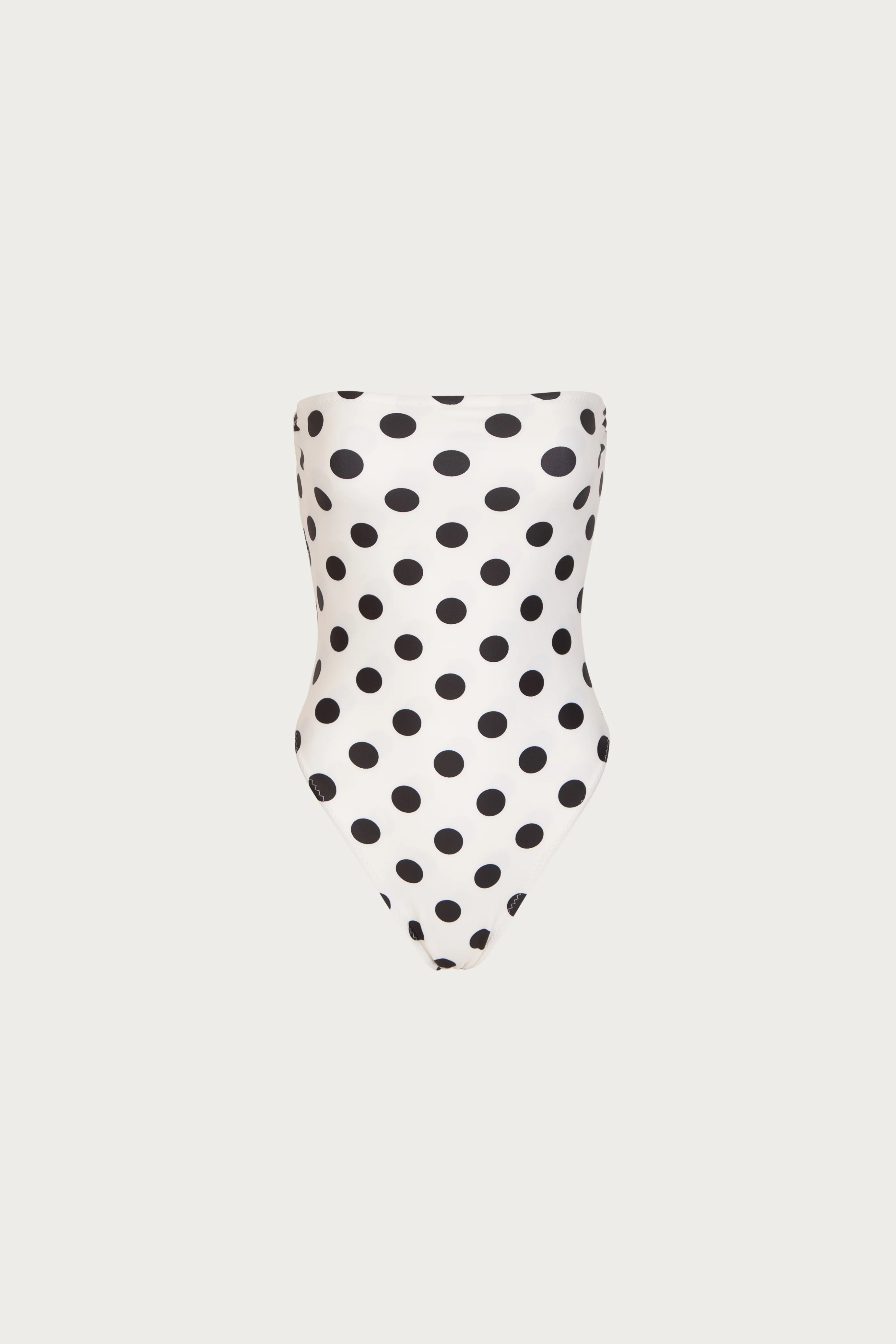 Strapless One Piece (White Black Polka Dot) - Image 8