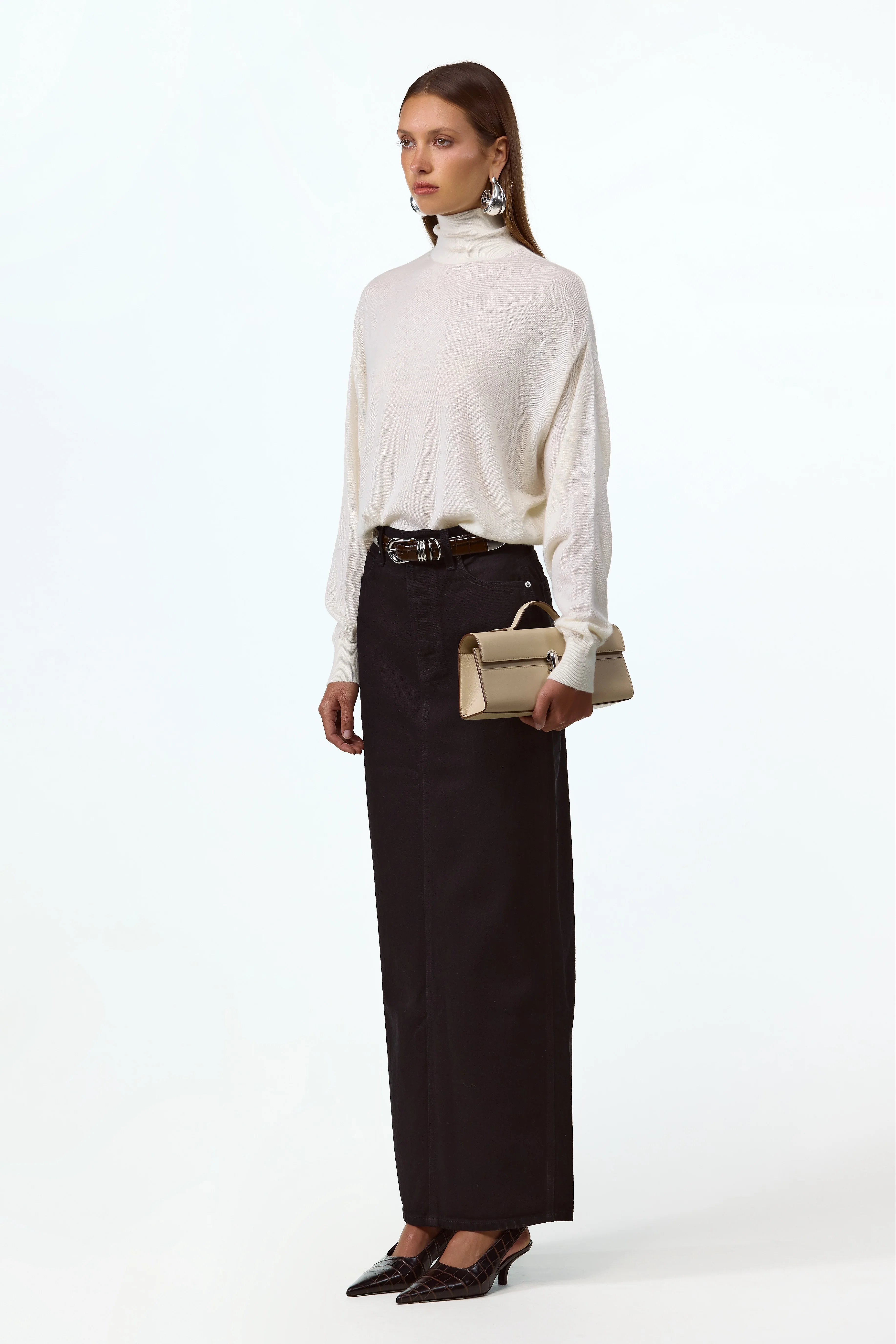 Relaxed Cashmere Turtleneck (Cream) - Image 2