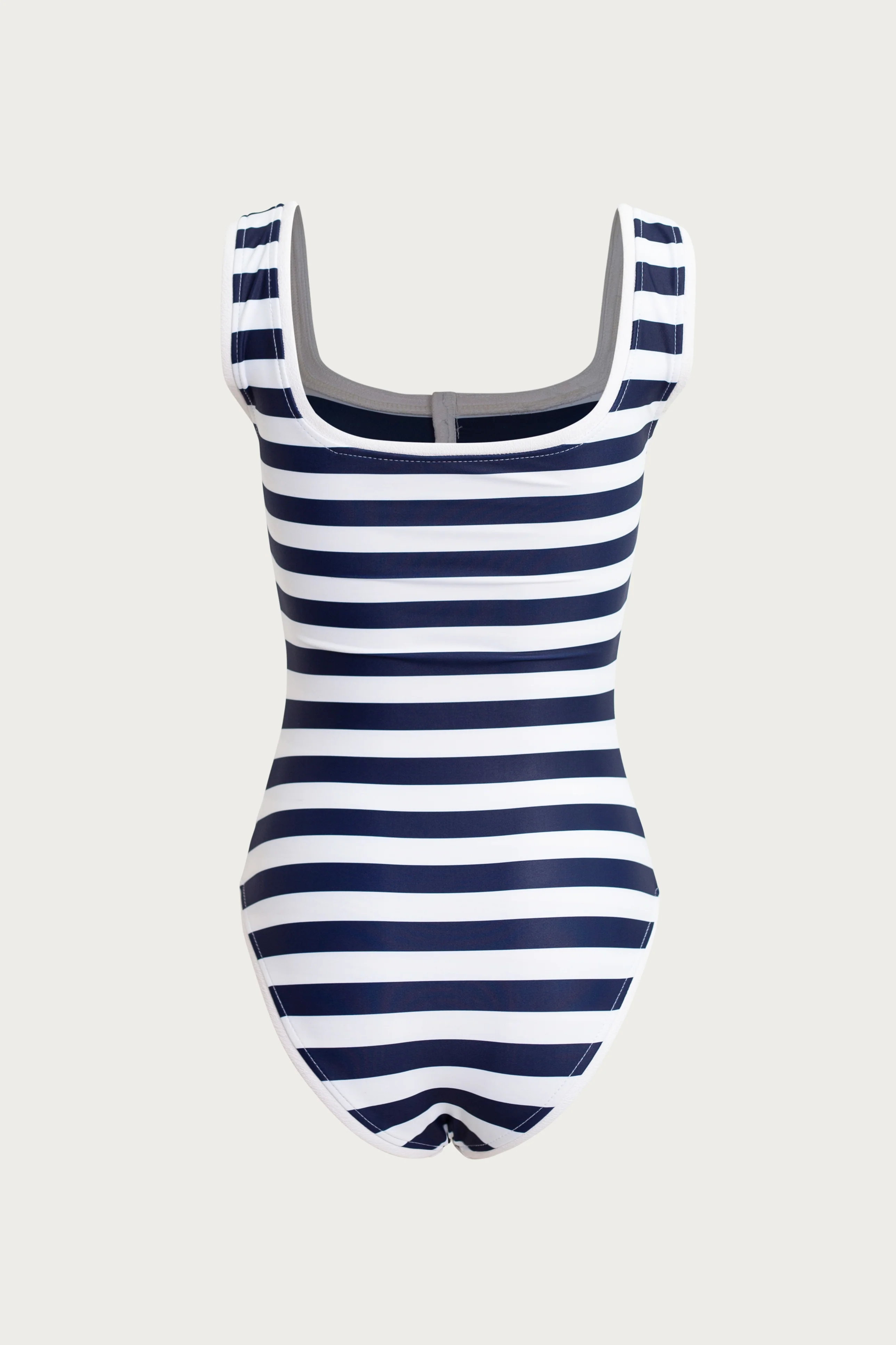 The Grace Tank One Piece (Navy Cream Stripe/White) - Image 3