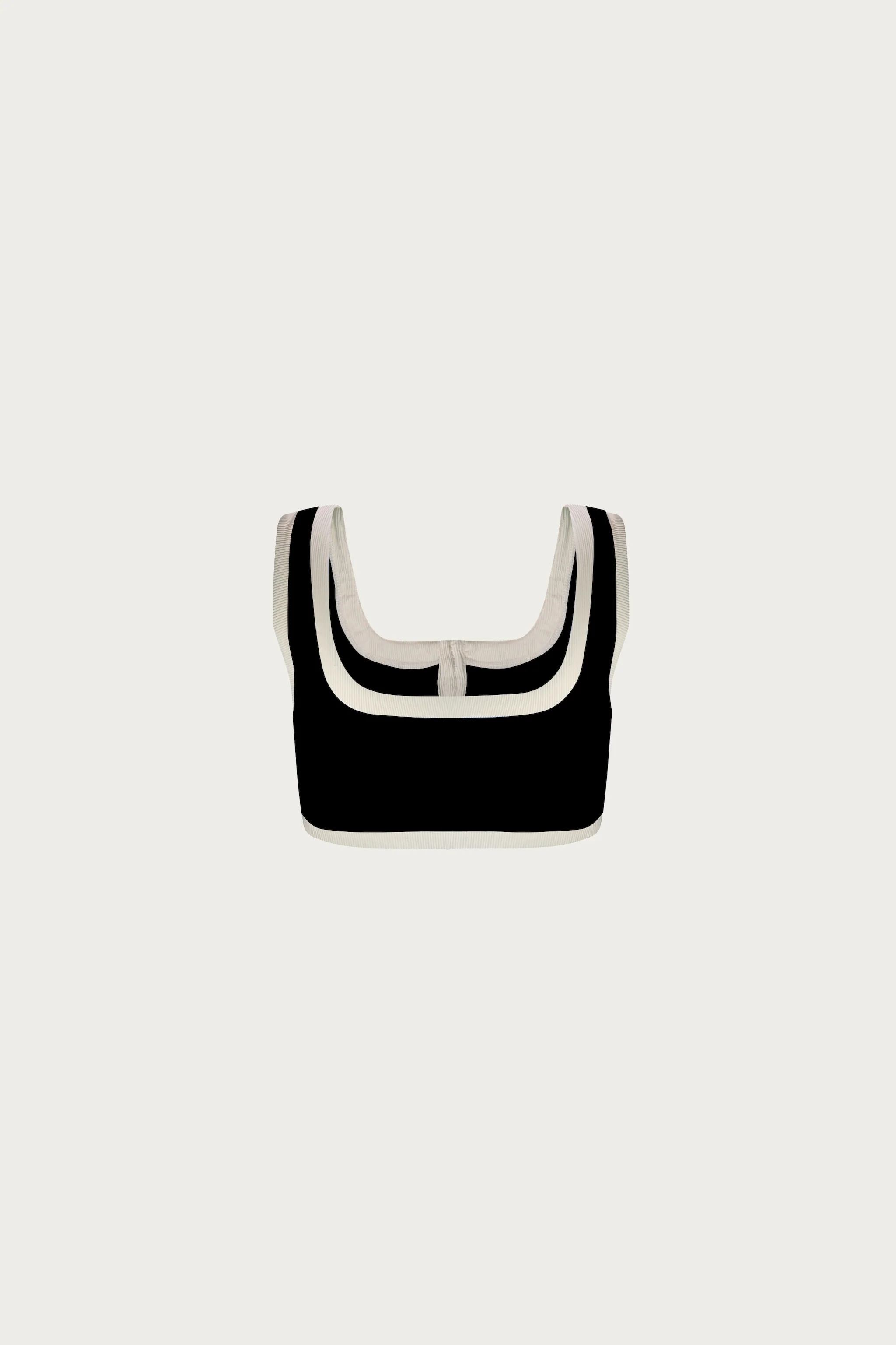 The Grace Tank (Ribbed Black/Cream) - Image 6