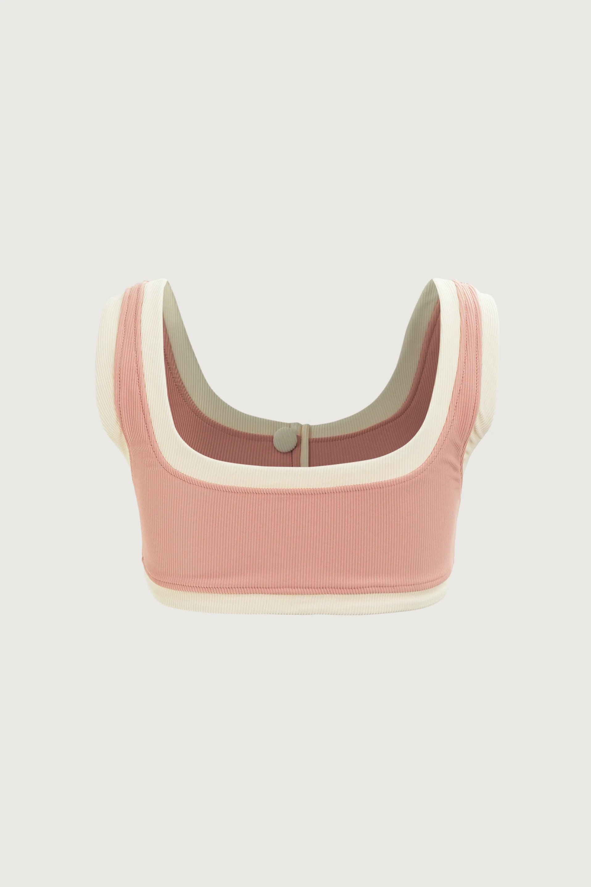 The Grace Tank (Ribbed Blush/Cream) - Image 3