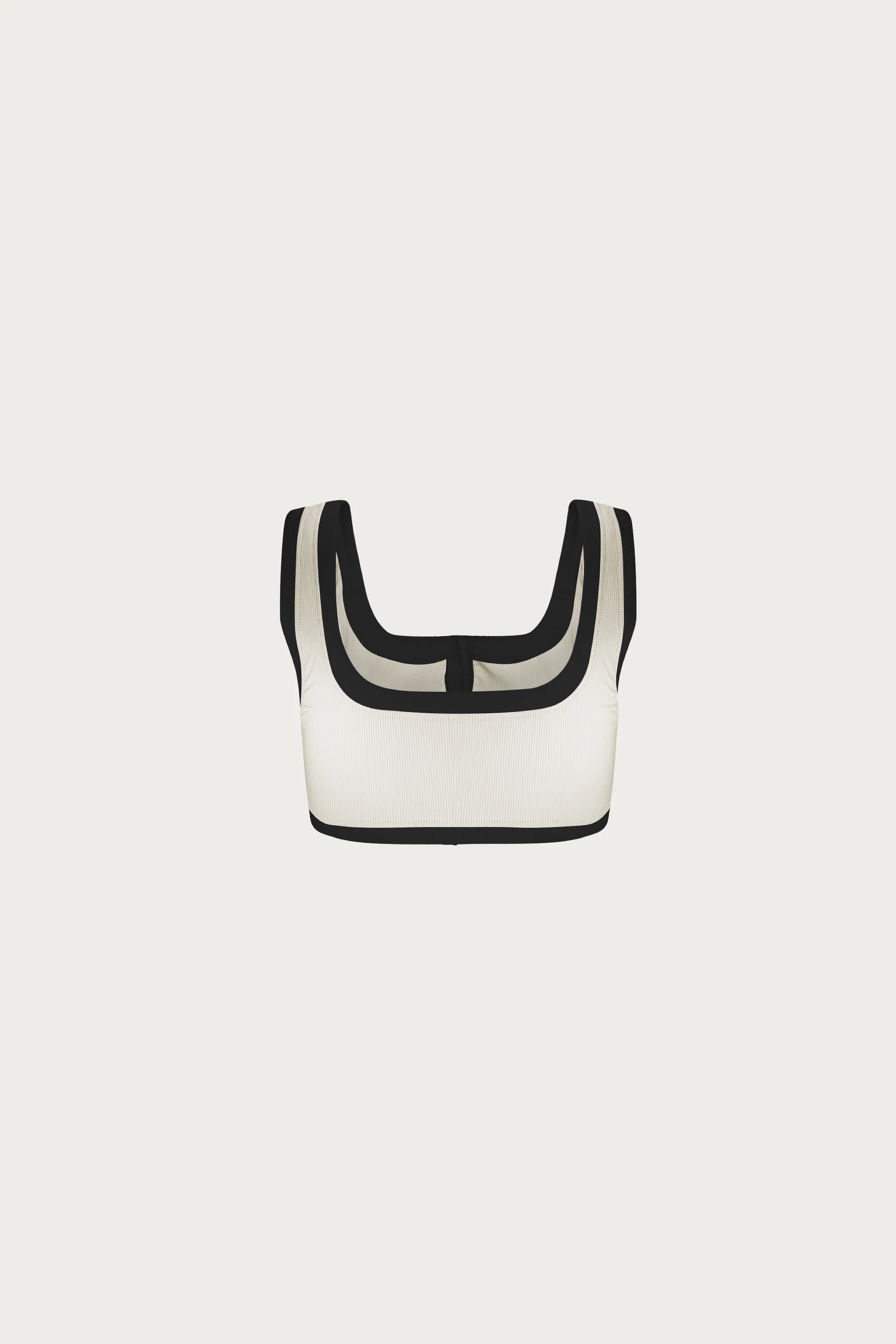 The Grace Tank (Ribbed Cream/Black) - Image 6