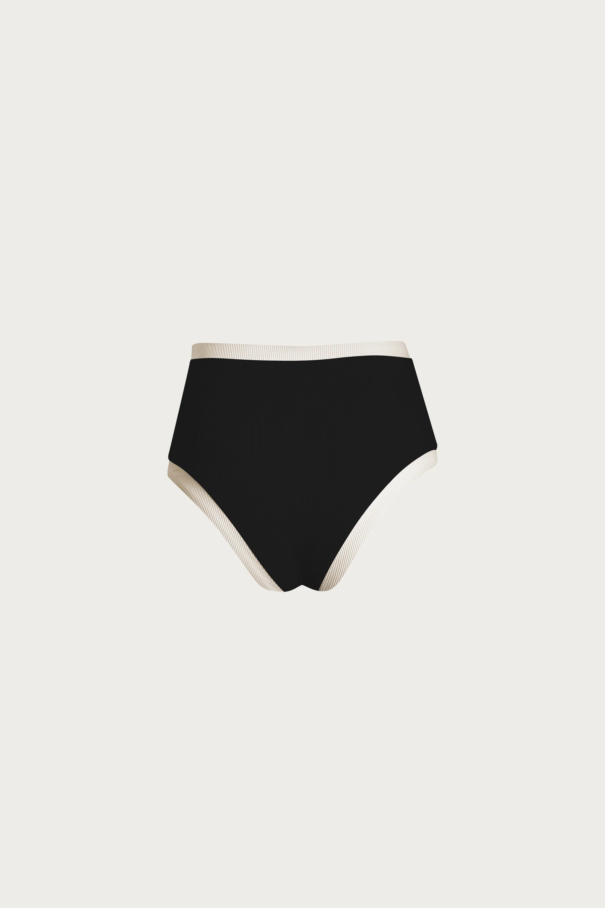 The Grace High Rise (Ribbed Black/Cream) - Image 6