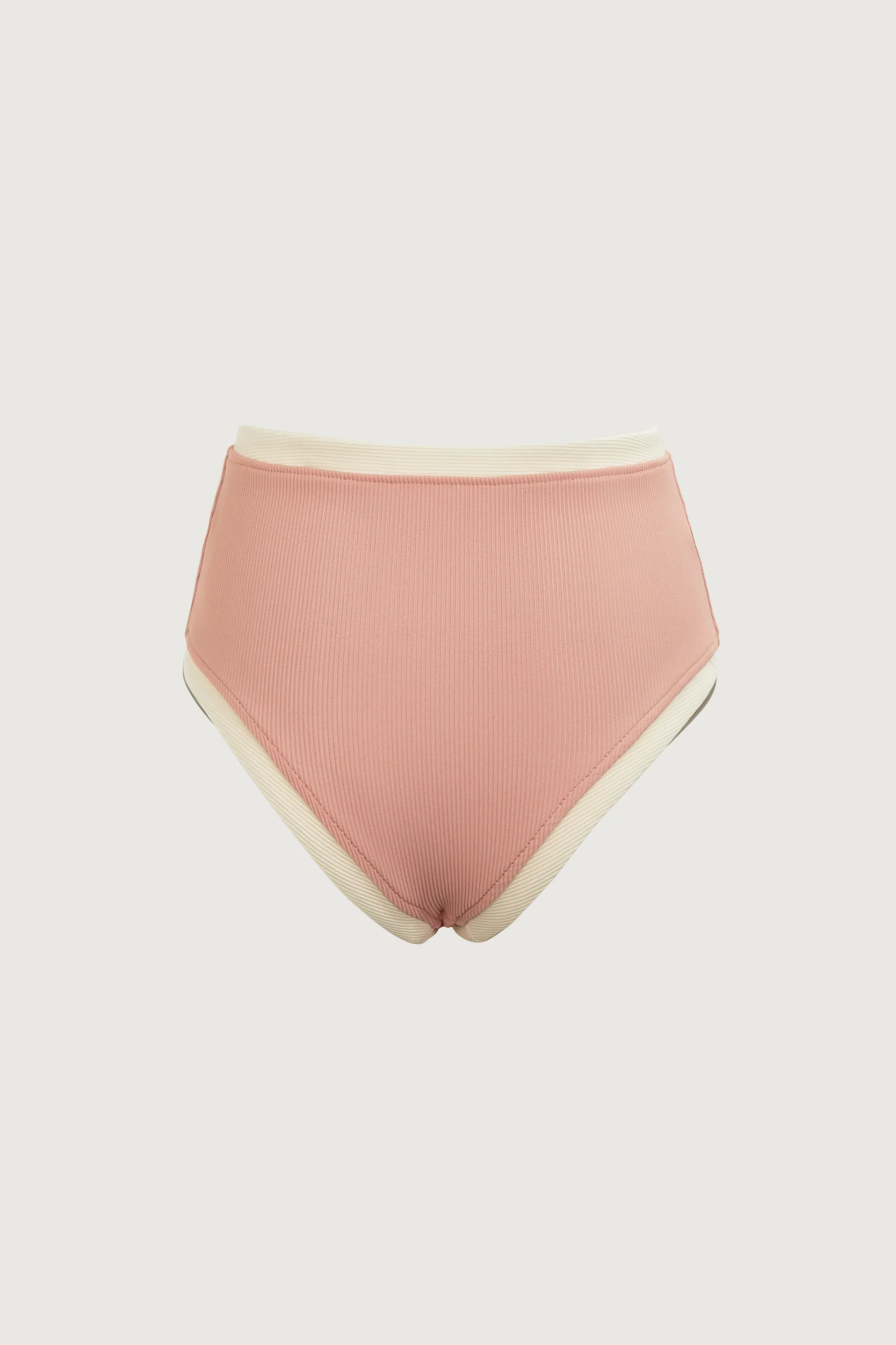 The Grace High Rise (Ribbed Blush/Cream) - Image 3