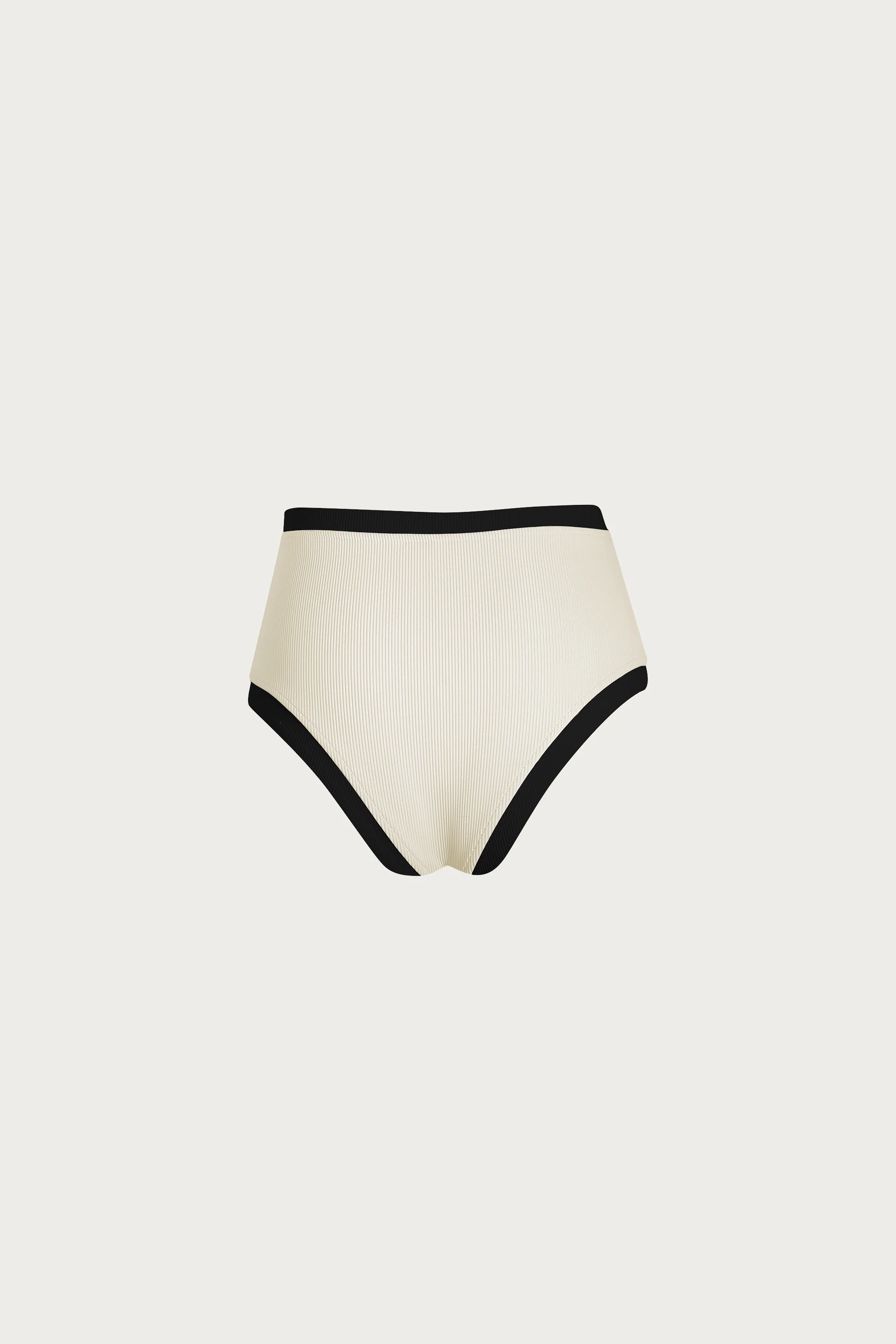The Grace High Rise (Ribbed Cream/Black) - Image 6