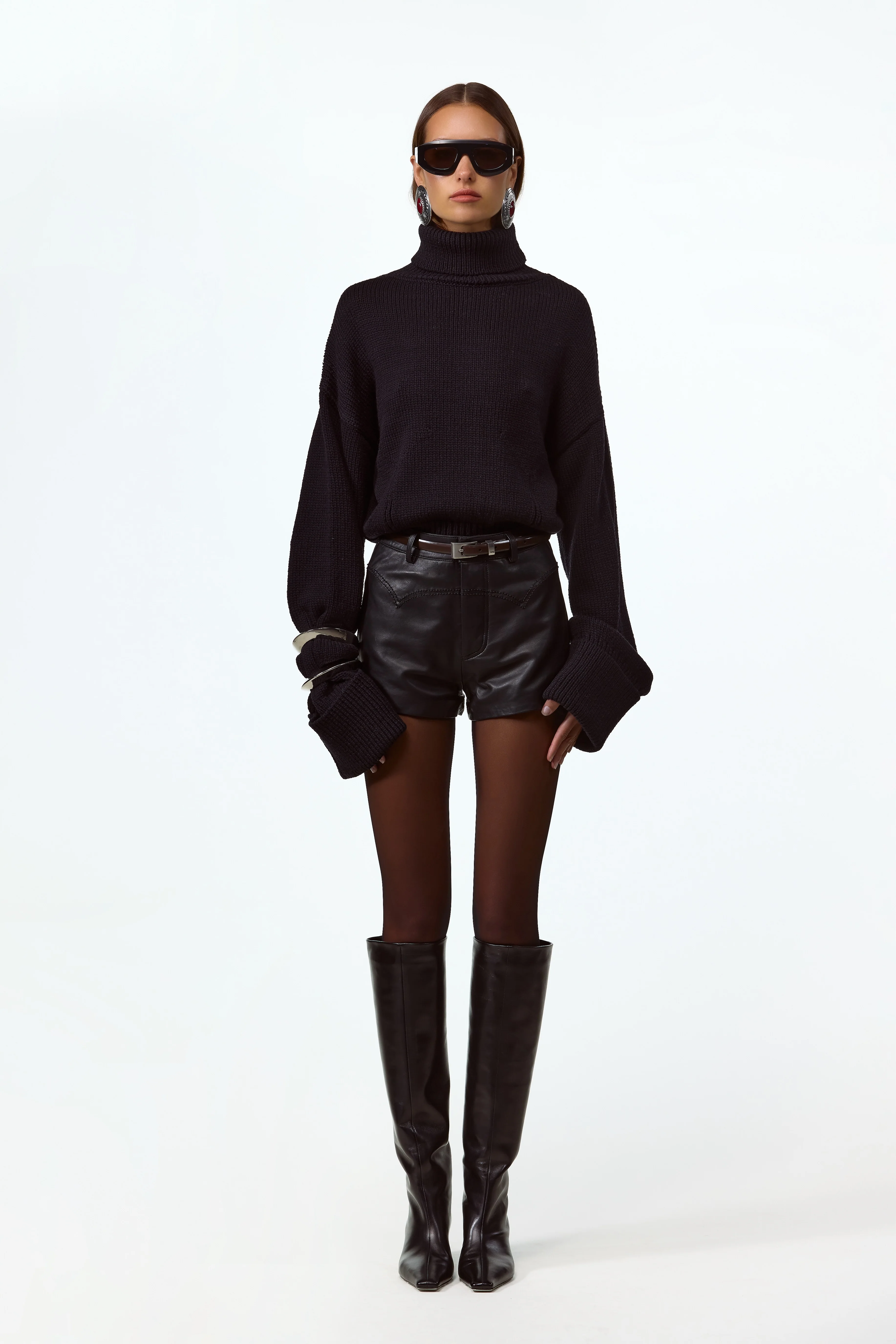 The Leather Hot Short (Black) - Image 2