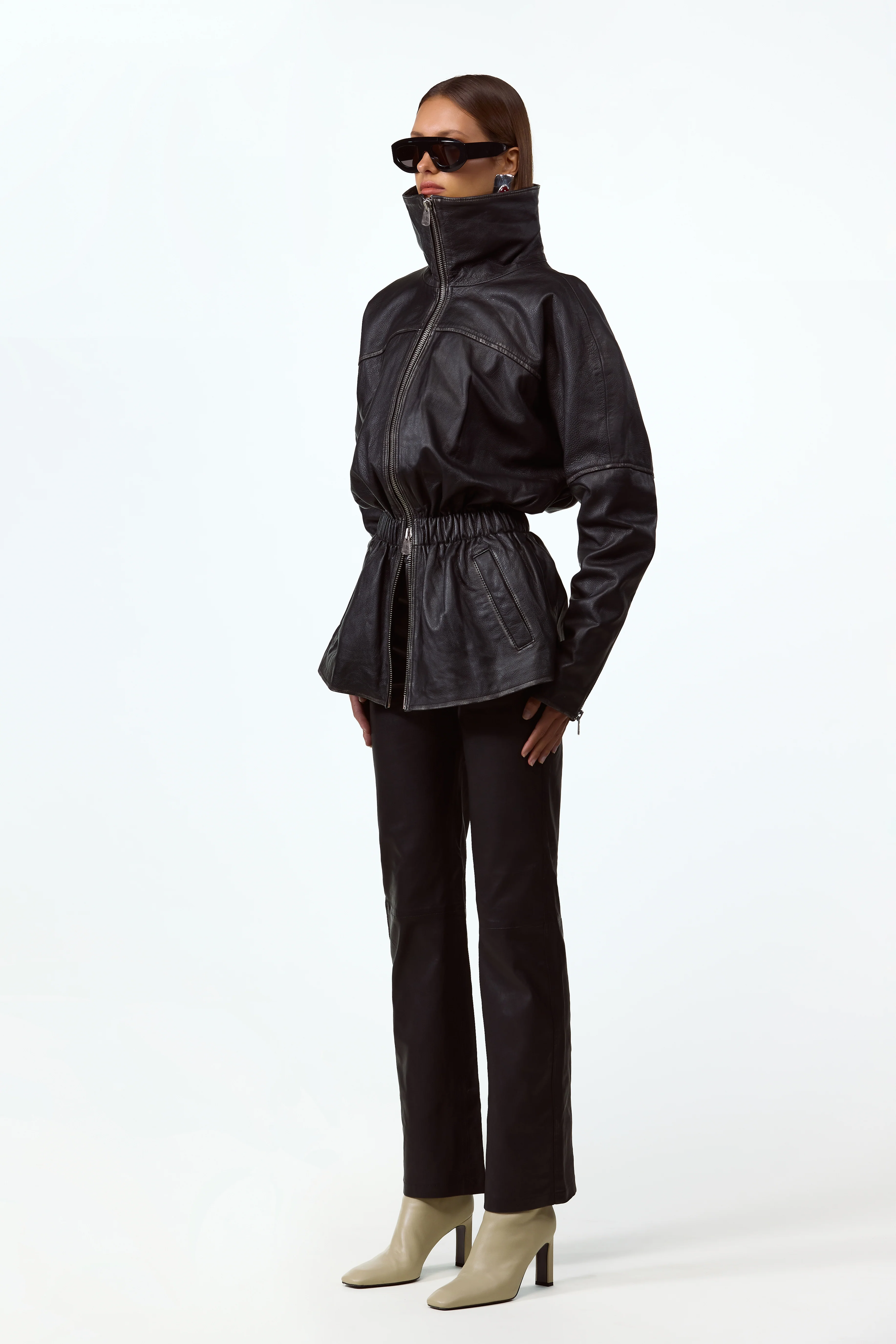 The Leather Parka (Black) - Image 4