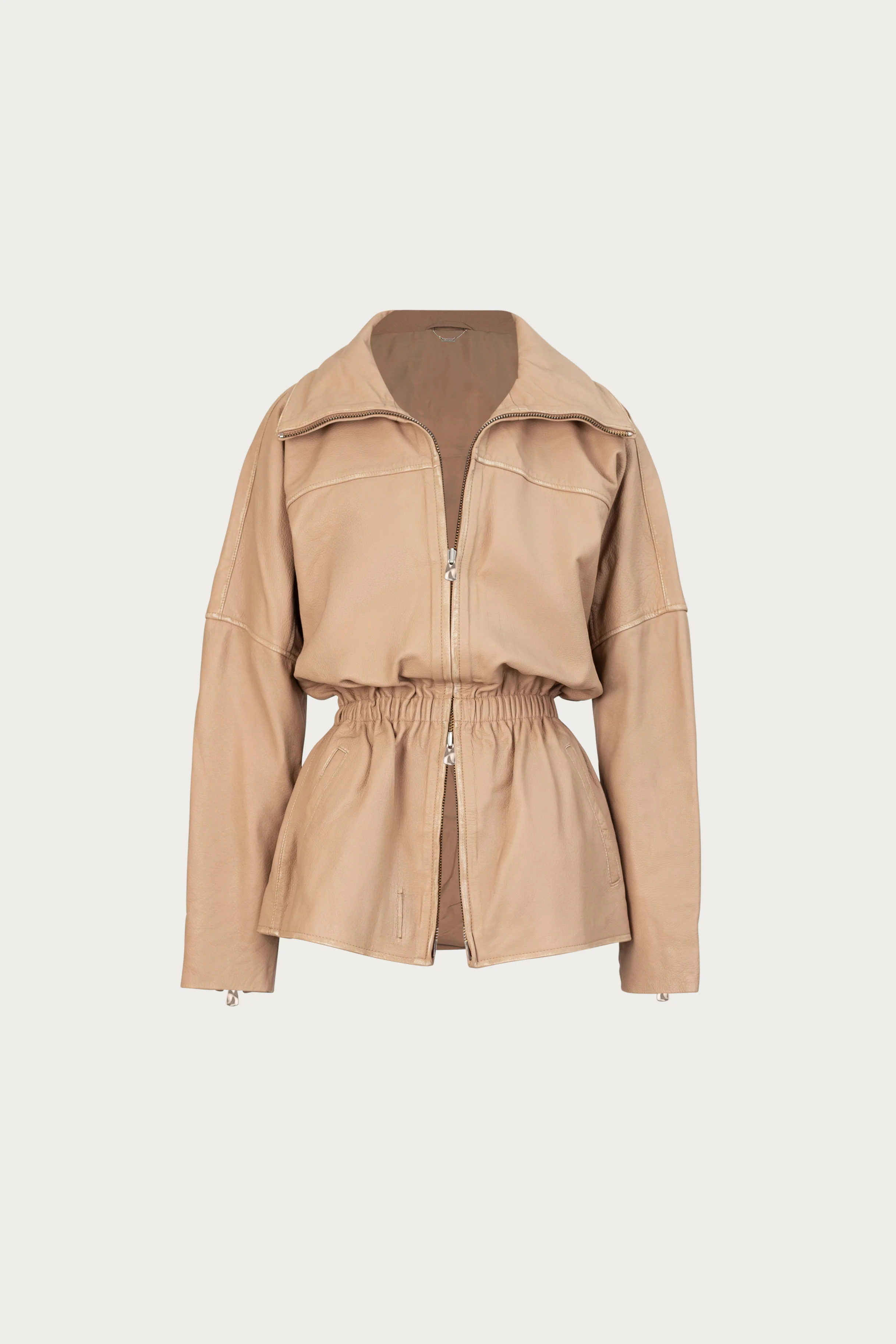 The Leather Parka (Taupe) - Image 2