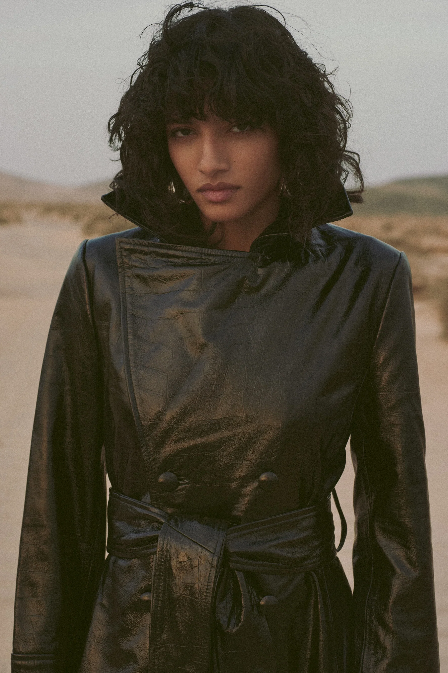 The Leather Trench (Black) - Image 2