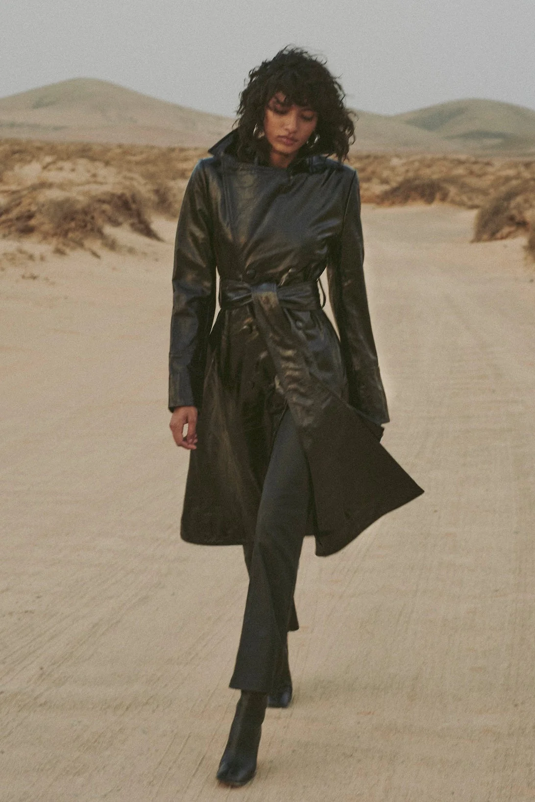 The Leather Trench (Black) - Image 3