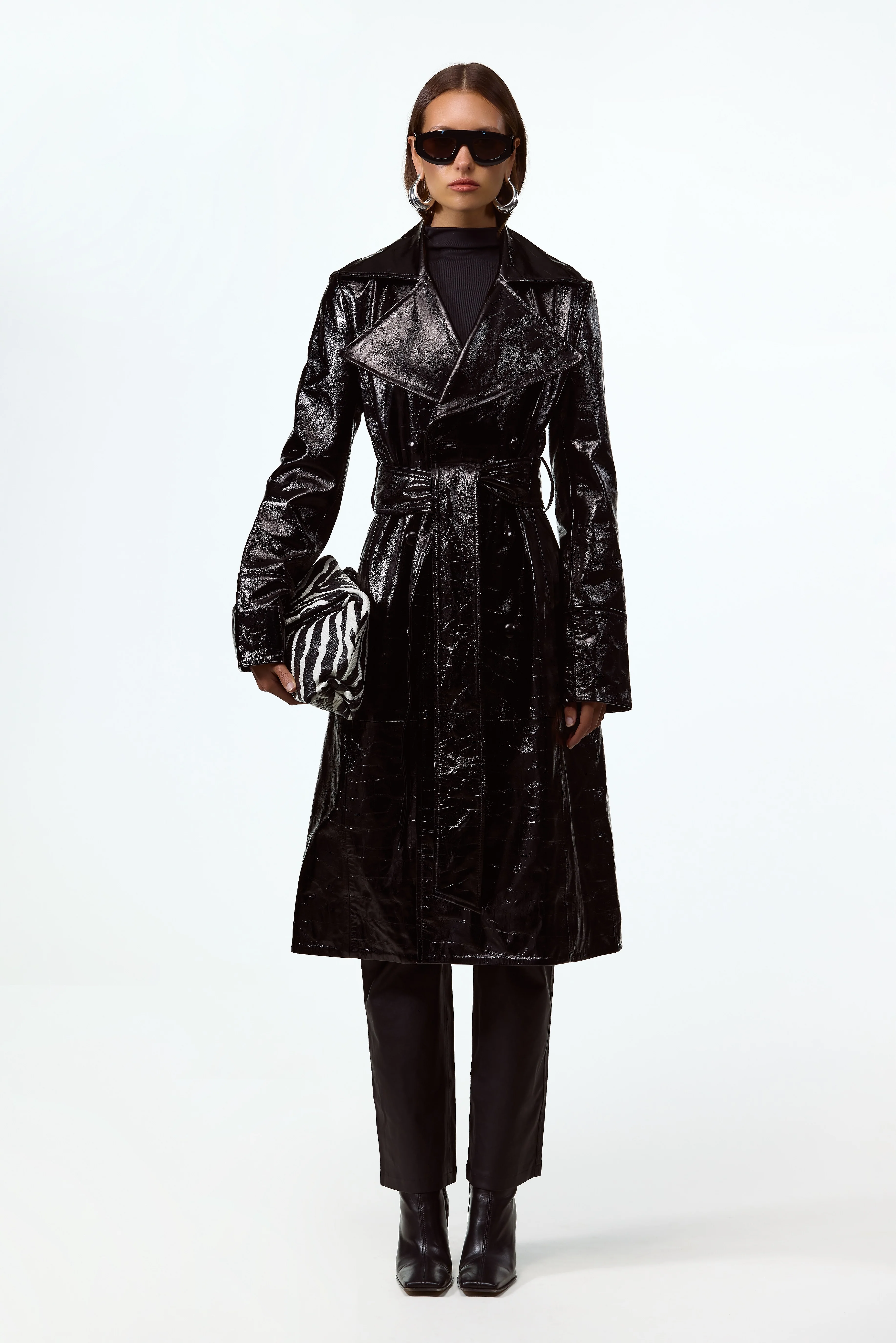 The Leather Trench (Black) - Image 4