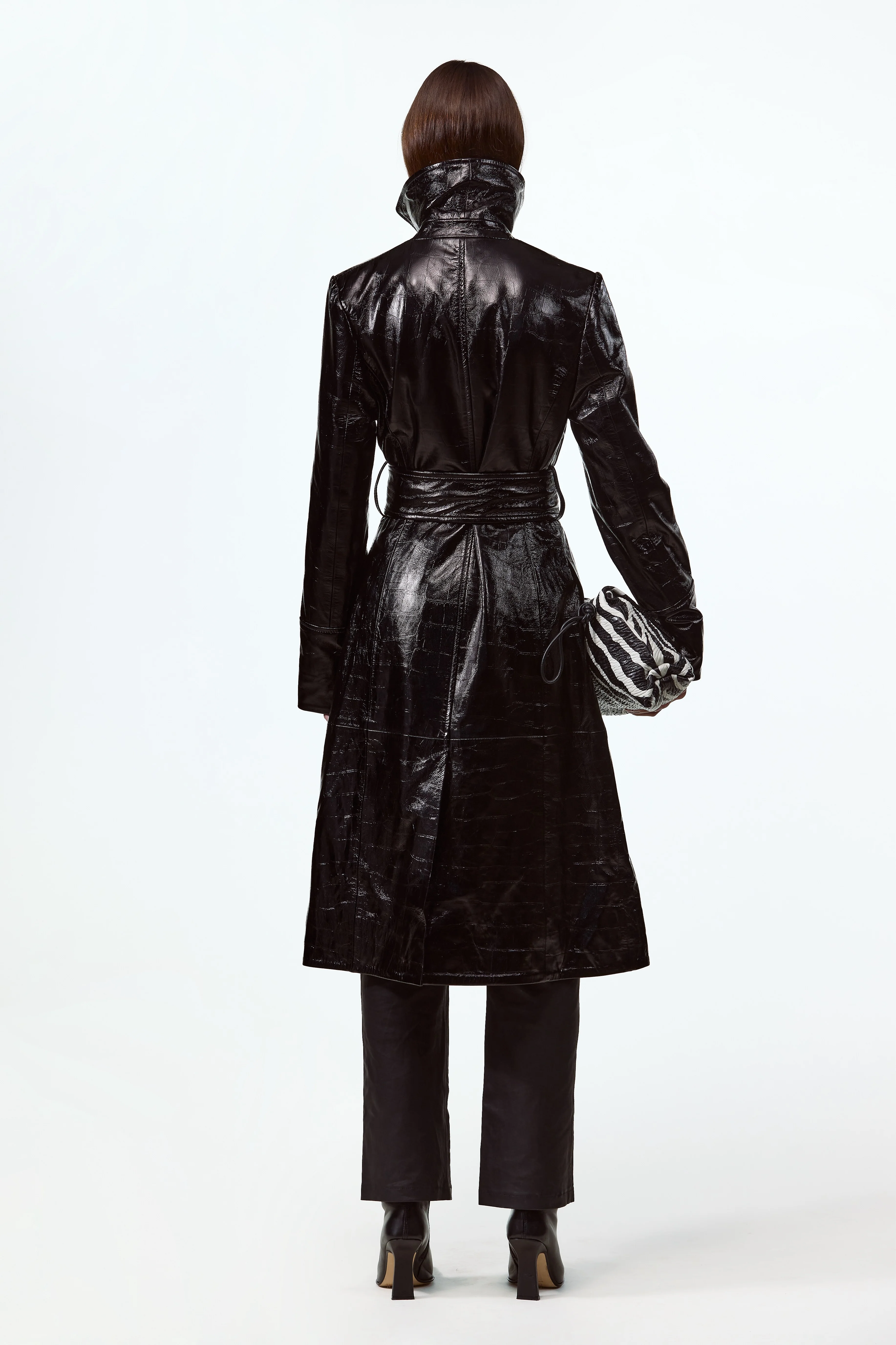 The Leather Trench (Black) - Image 7