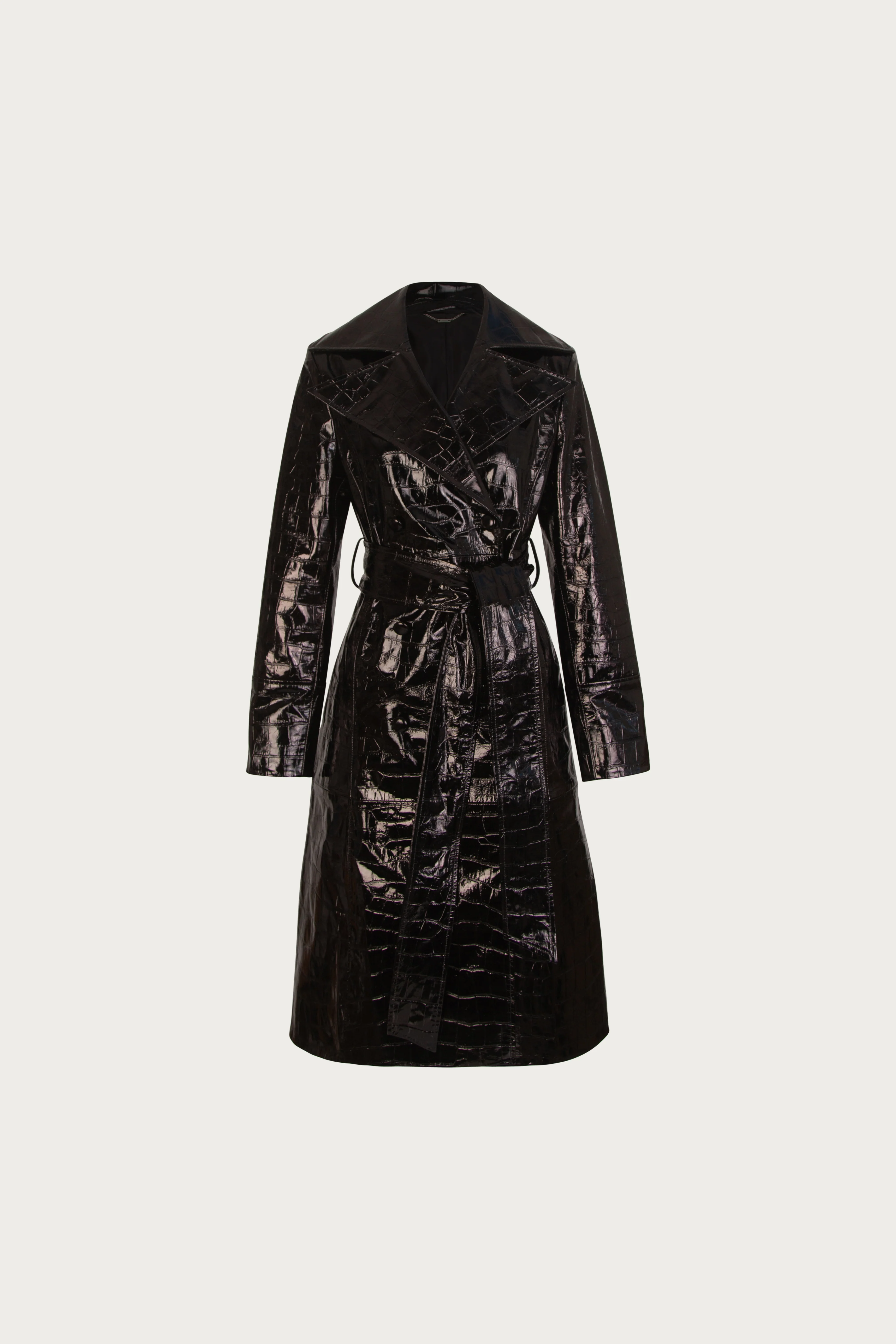 The Leather Trench (Black) - Image 8