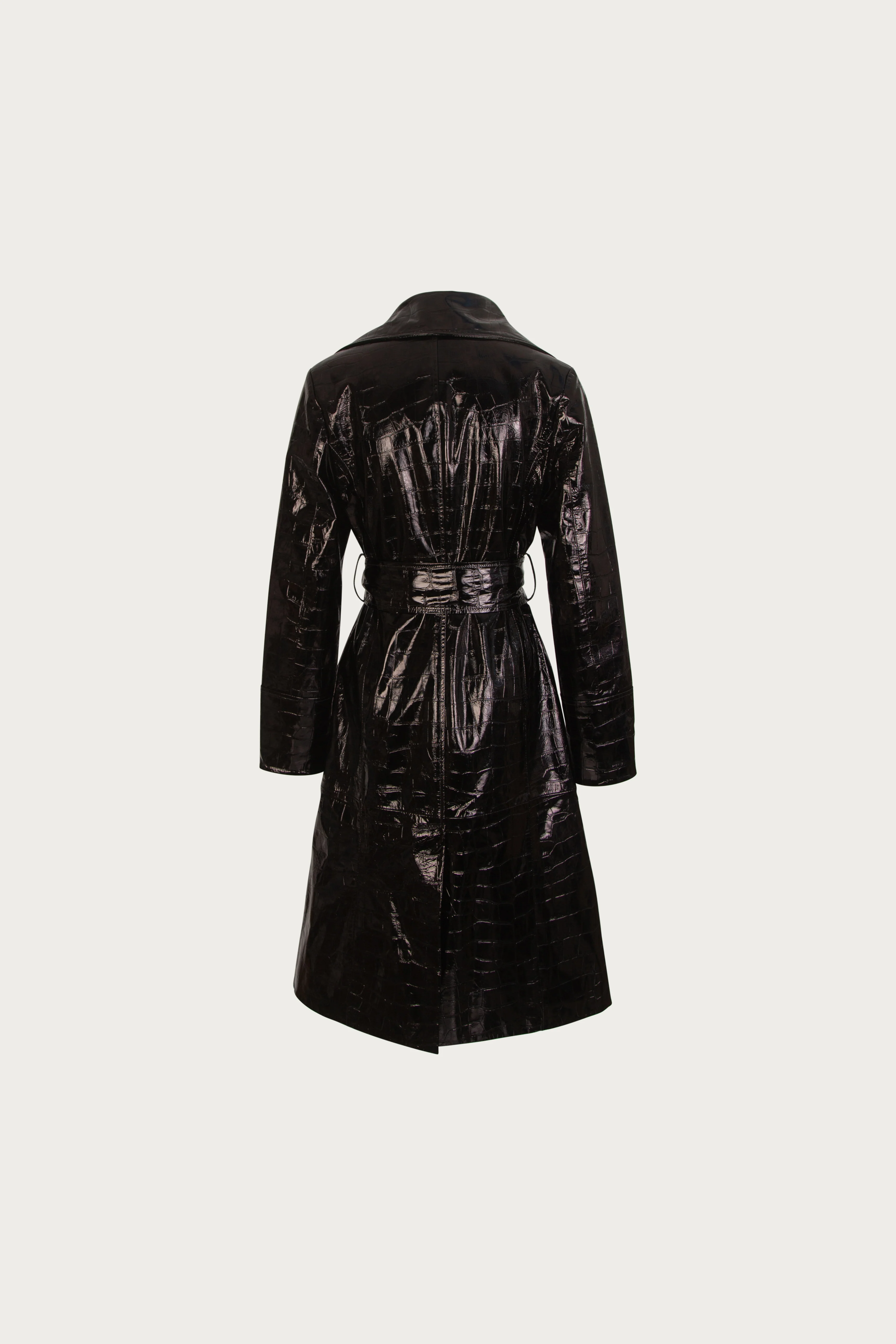 The Leather Trench (Black) - Image 9