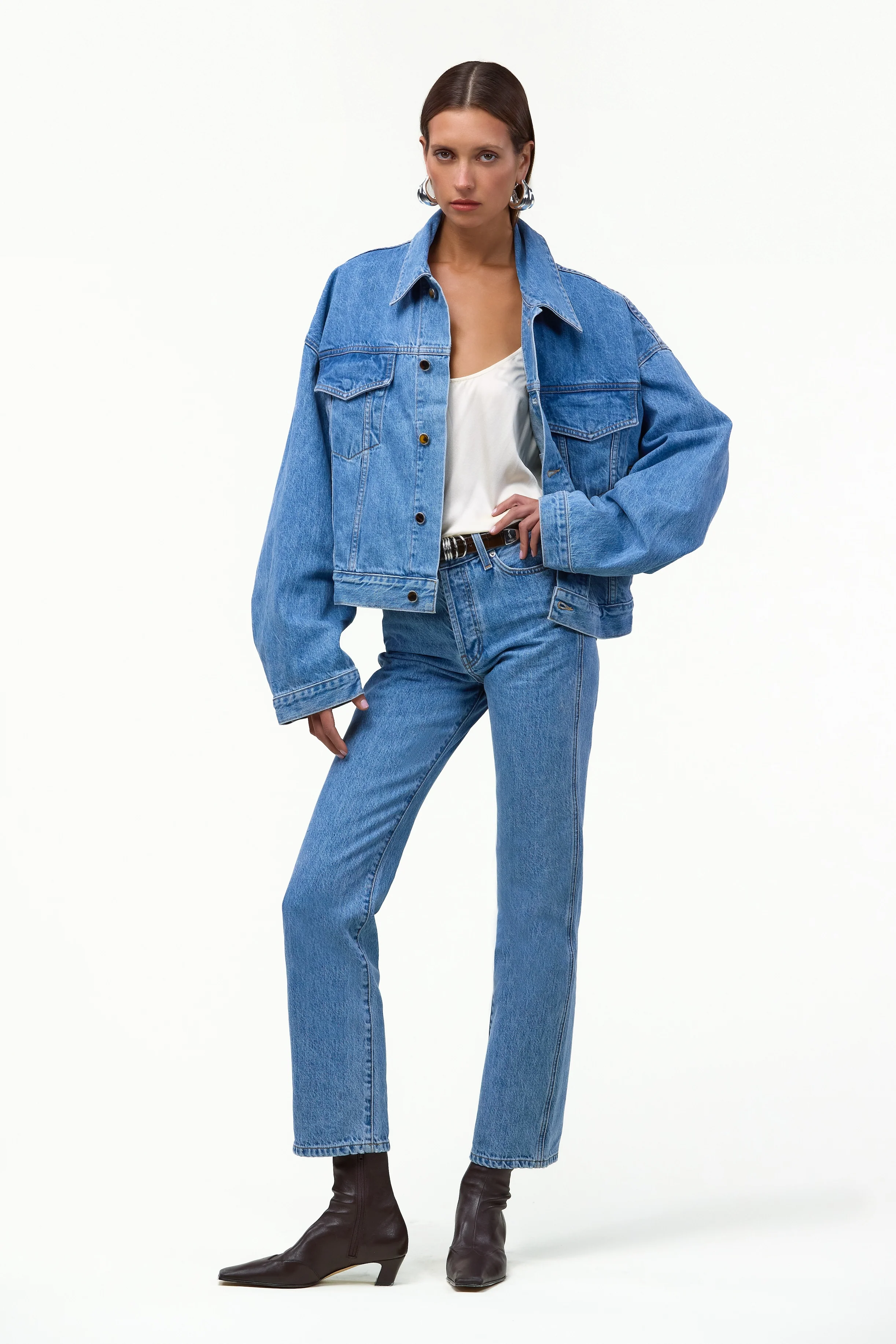 The Perfect Denim Jacket (Classic Blue) - Image 4