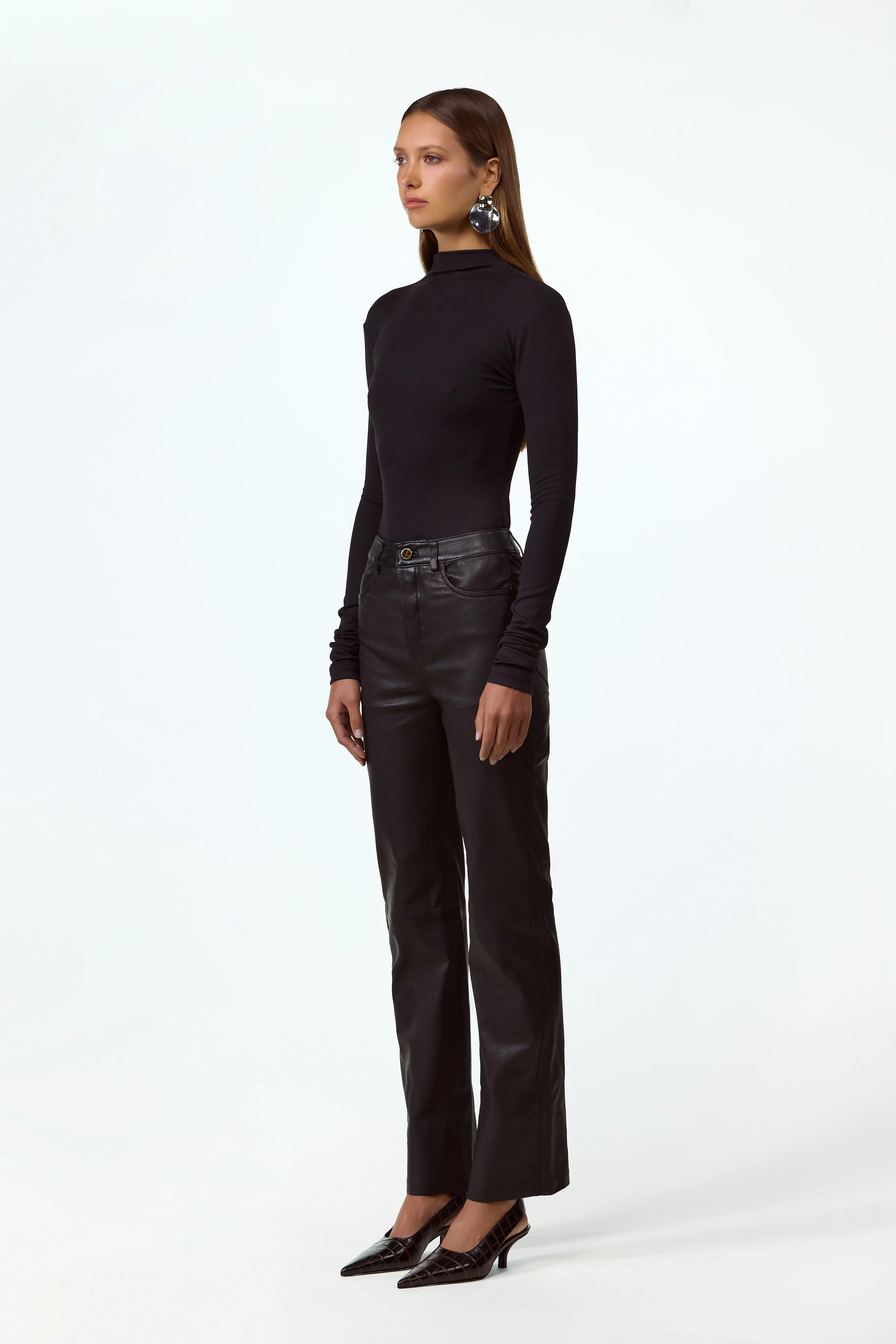 The Perfect Leather Pant (Black) - Image 3