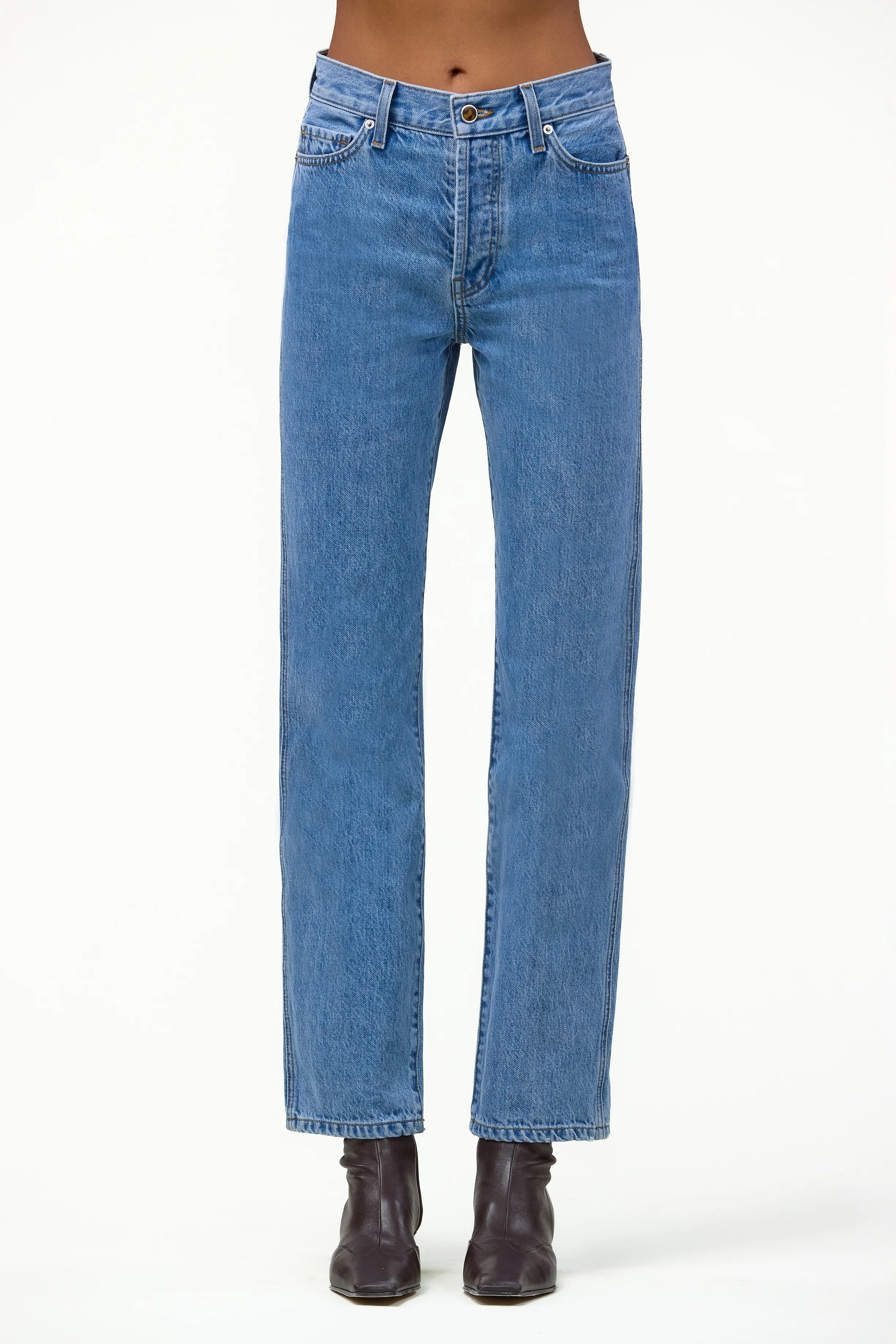 The Straight Ankle Jean (Classic Blue) - Image 2