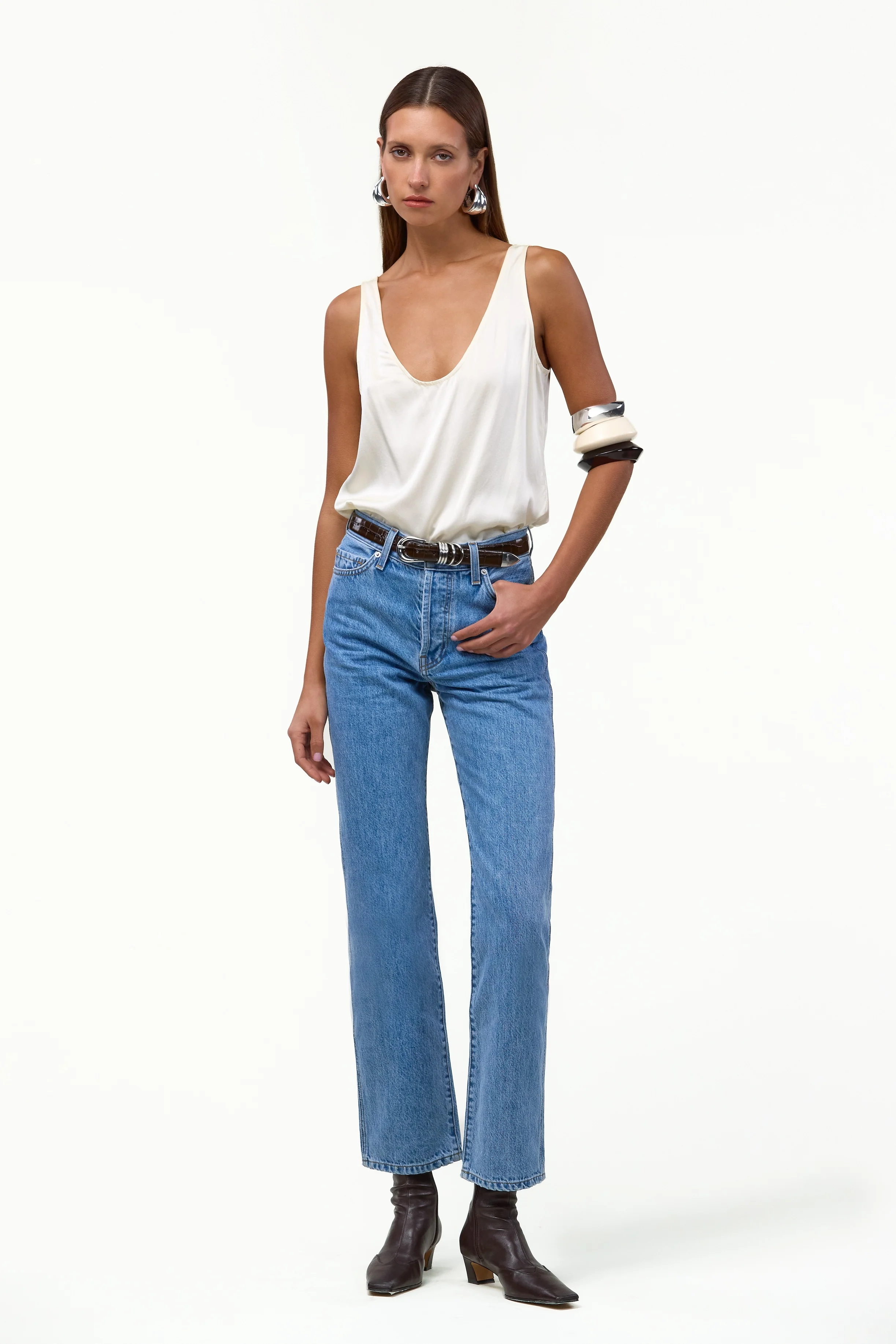 The Straight Ankle Jean (Classic Blue) - Image 4