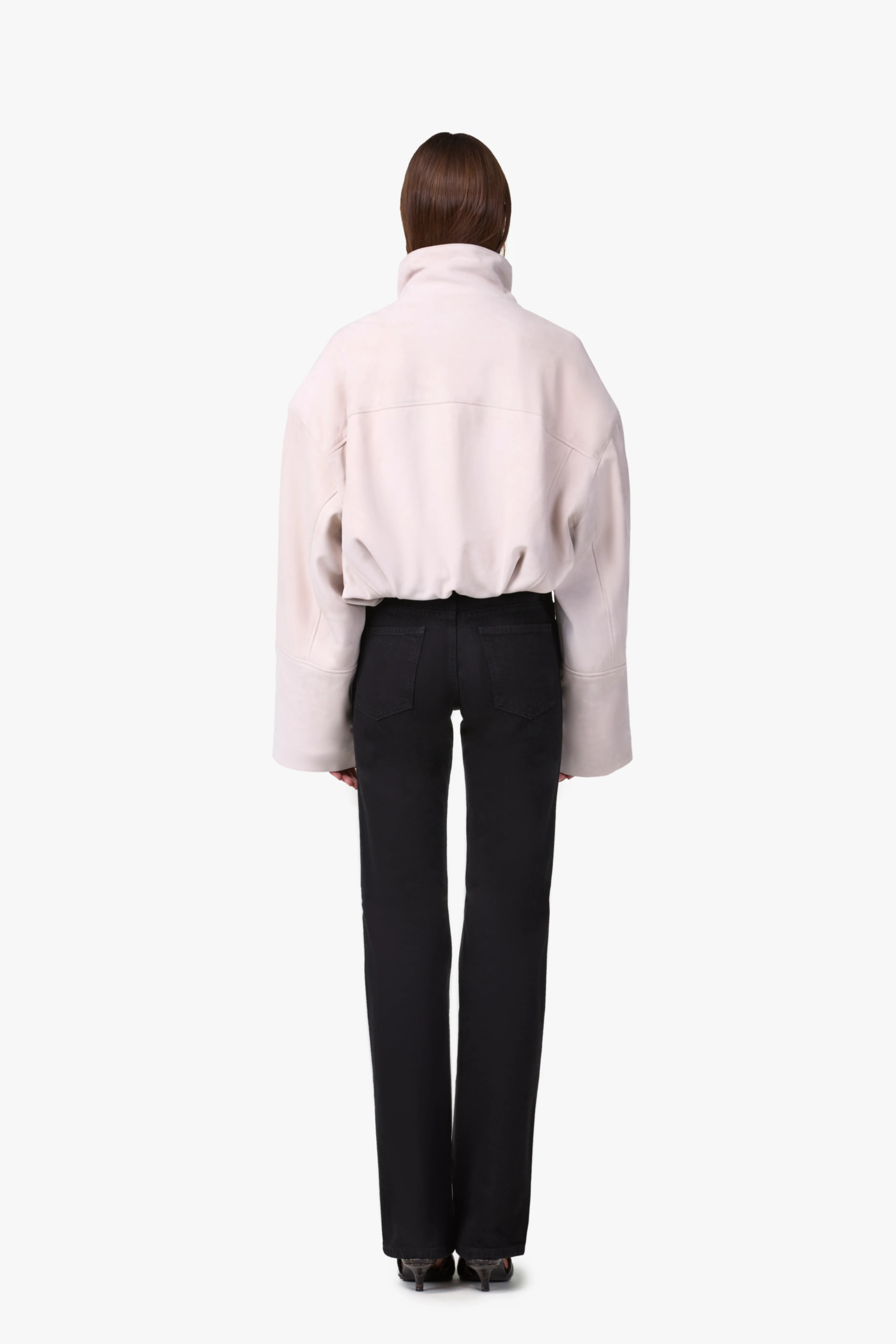 The Suede Bomber Jacket (Taupe) - Image 7