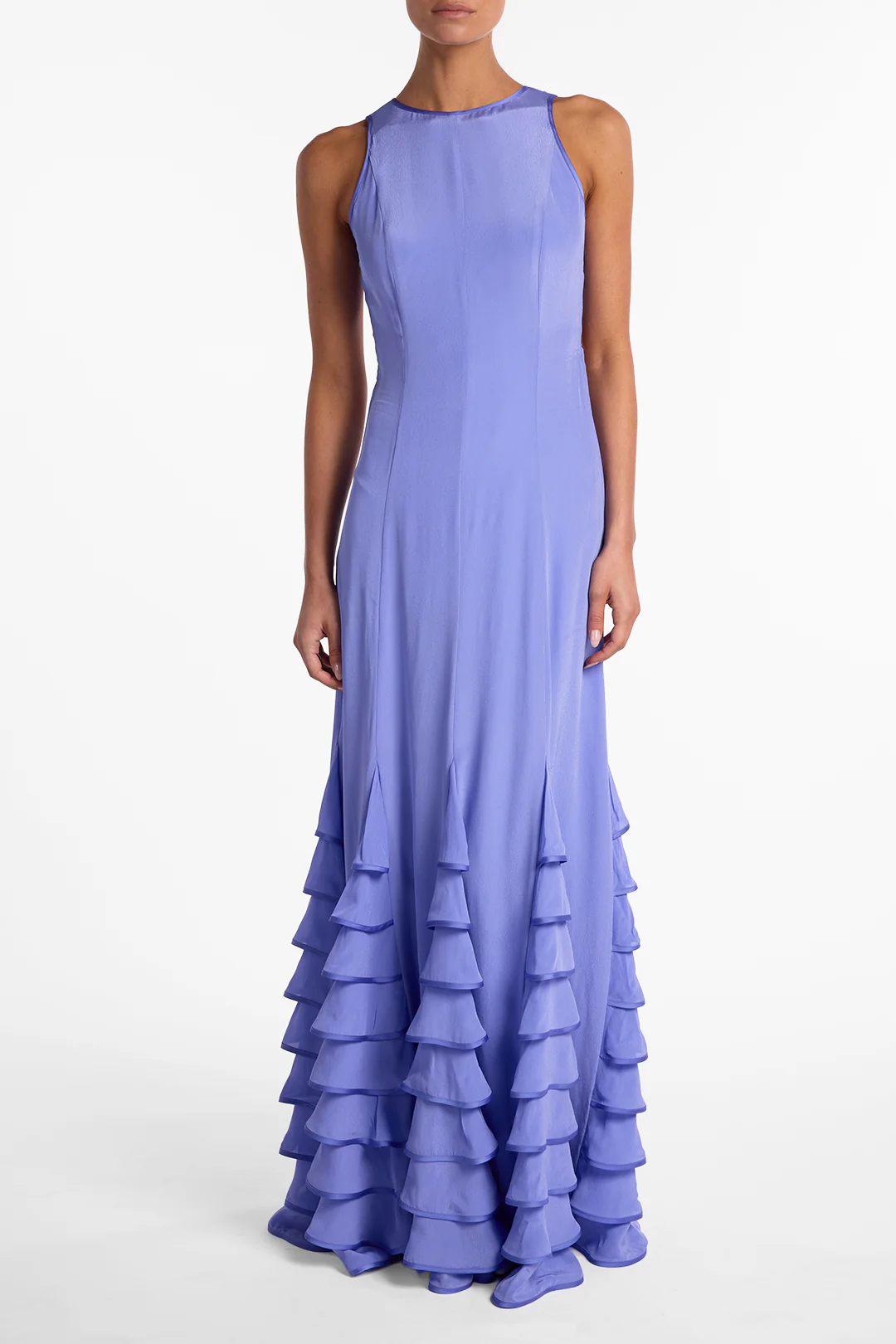 Tiered Chiffon Gown (Periwinkle) - Image 4