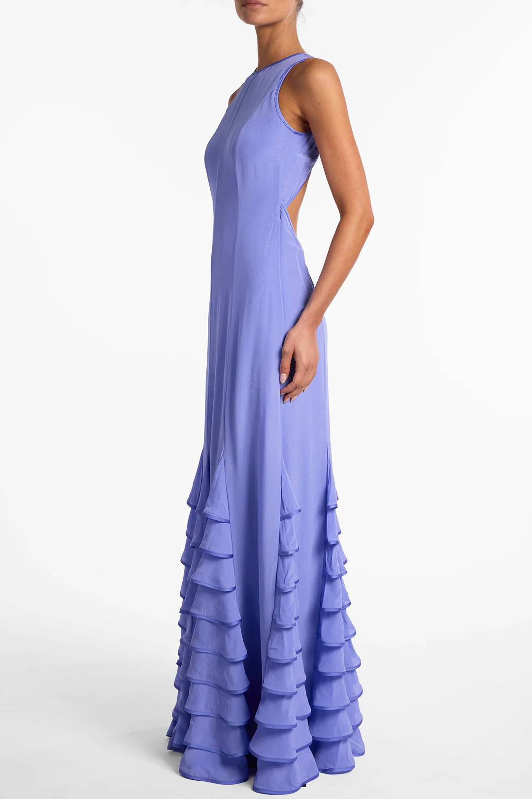 Tiered Chiffon Gown (Periwinkle) - Image 5