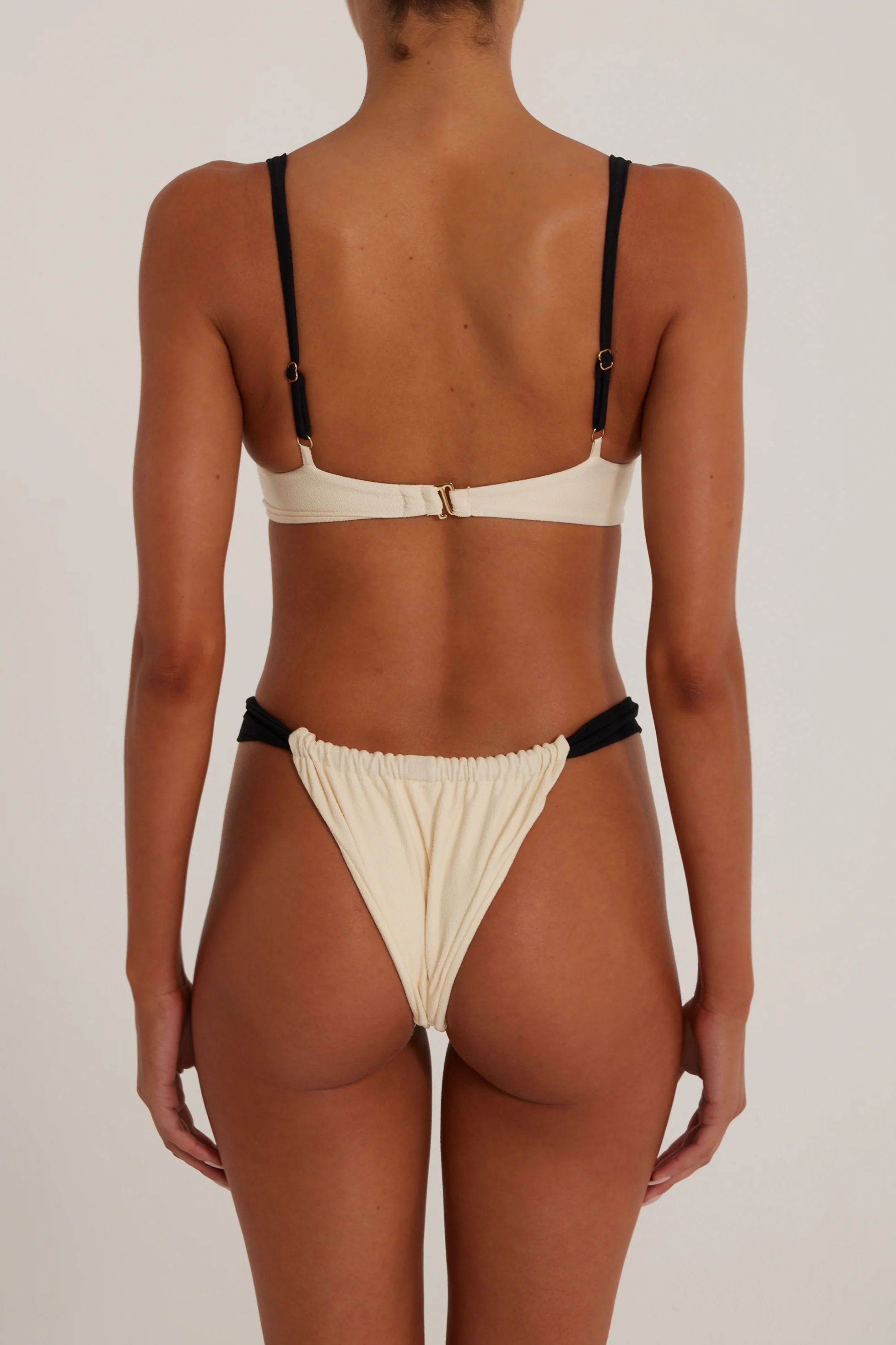 Underwire Top (Faux Suede Cream/Black) - Image 5