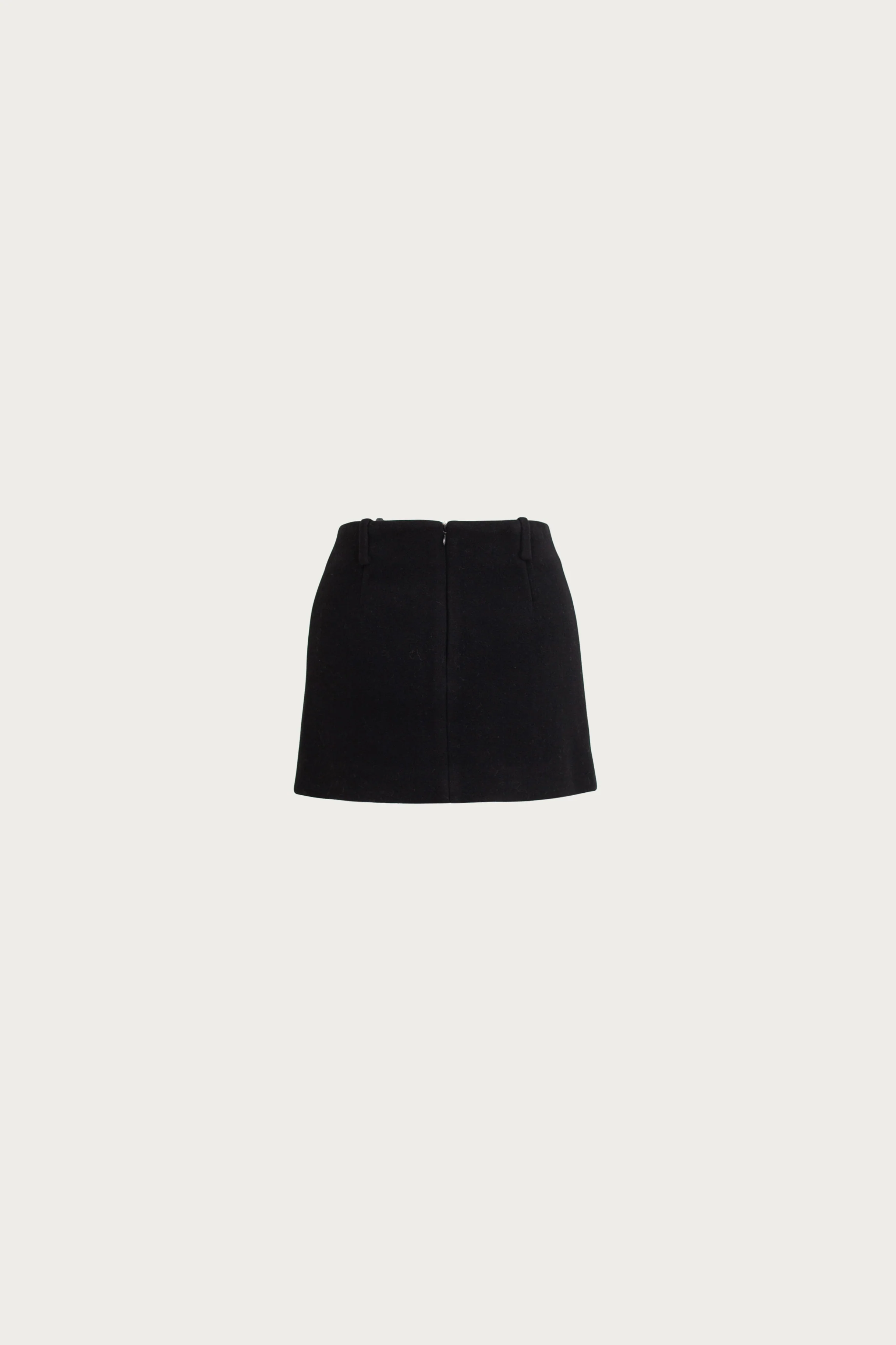 Wool Mini Skirt (Black) - Image 5